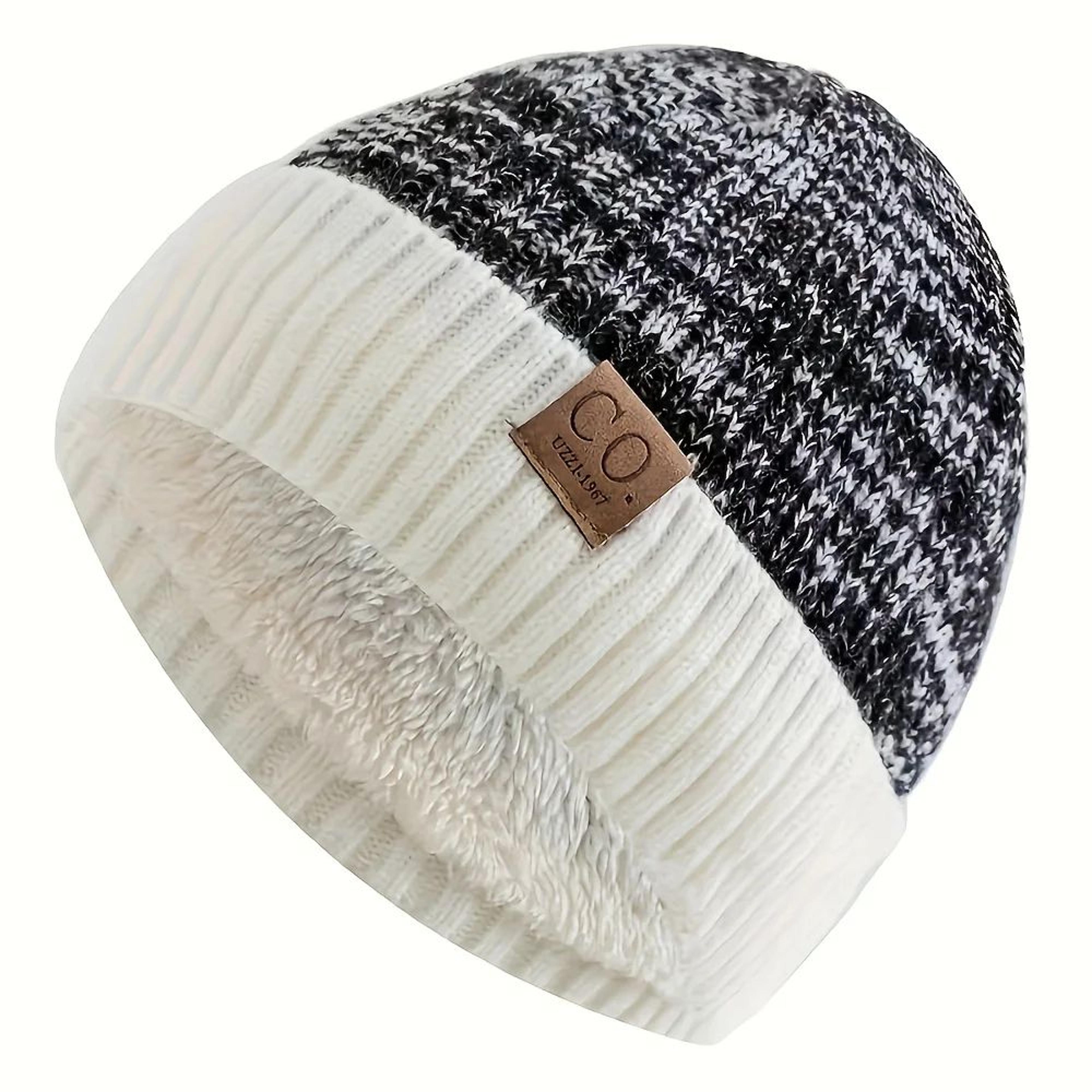 Korean Letter Knit Beanie  Thick Winter Wool Cap For A Flattering Fit 7