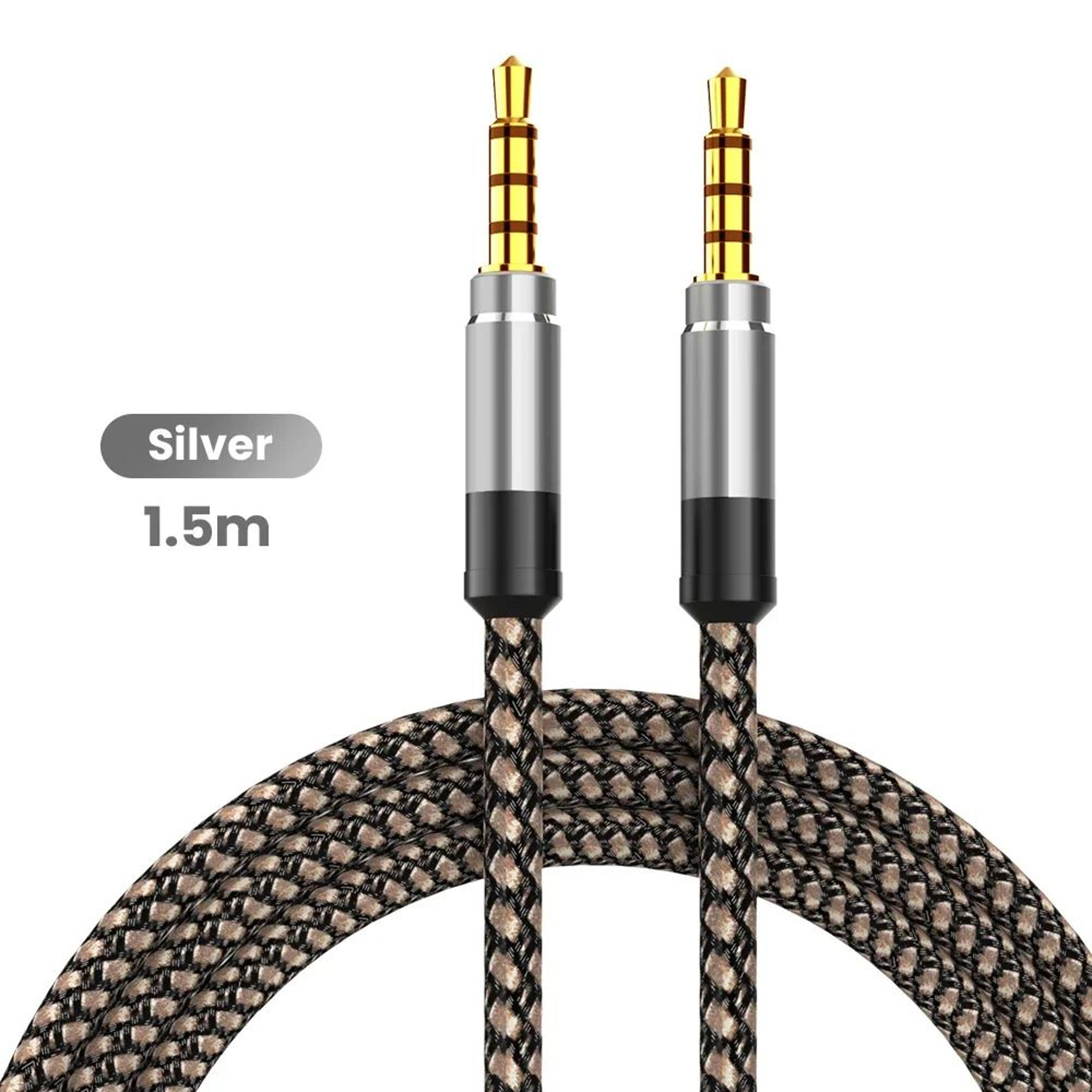 NNBILI Nylon Braided 35mm AUX Audio Cable For Car Phone  Speakers 9