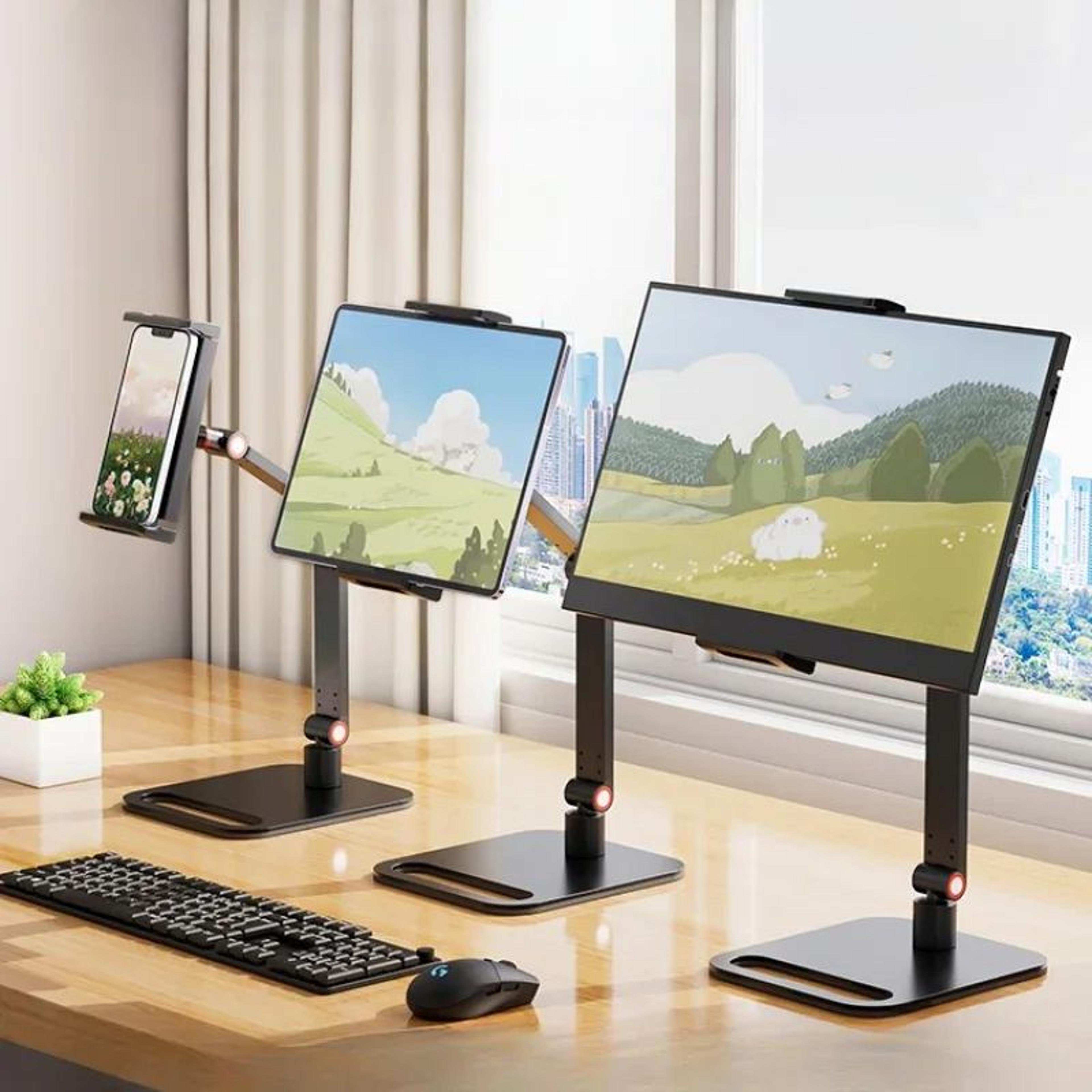 Universal Adjustable Monitor Stand With VESA Mount And Foldable Vertical Design 3