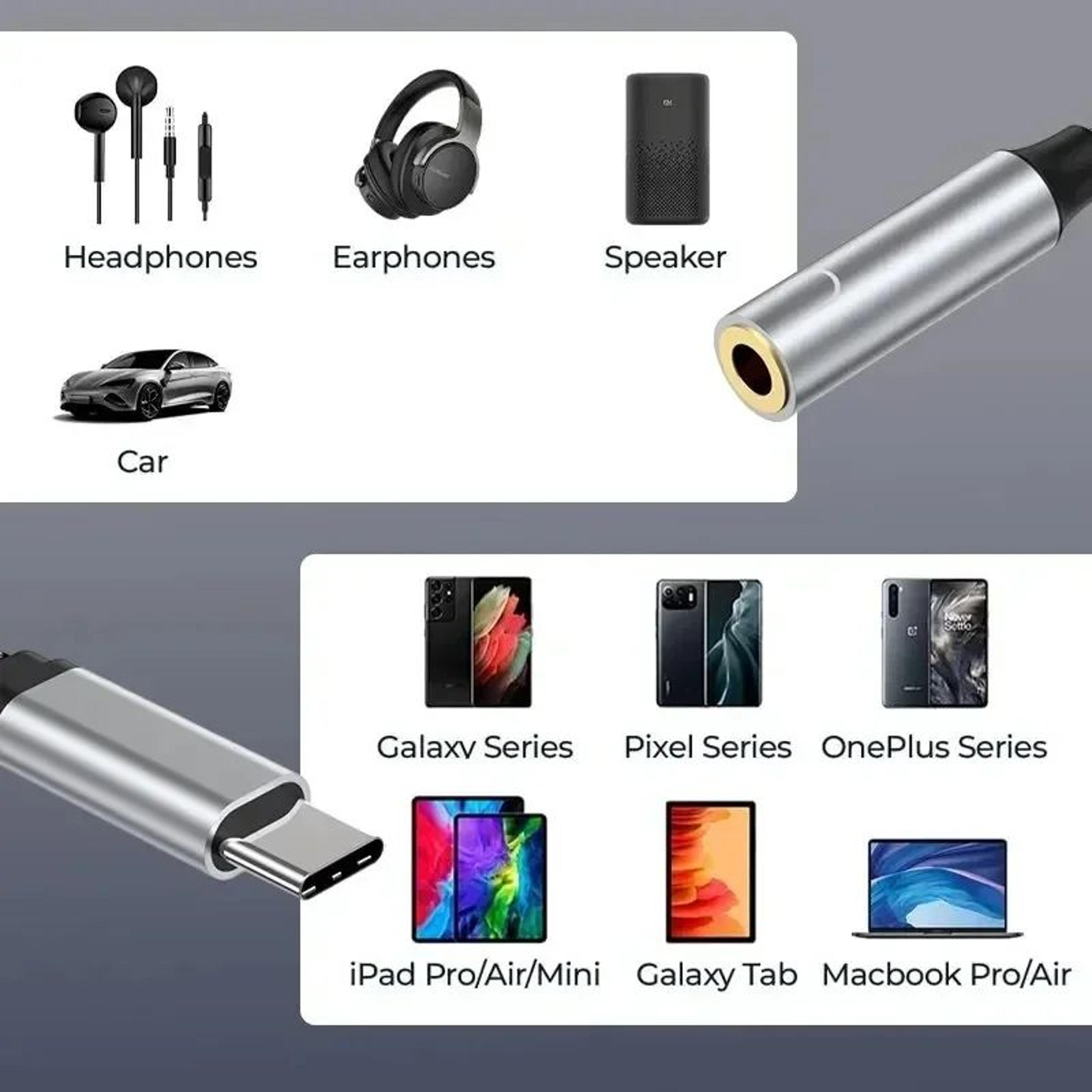 WANGYOU 2in1 USBC Headphone  Fast Charging Adapter With PD 30 6