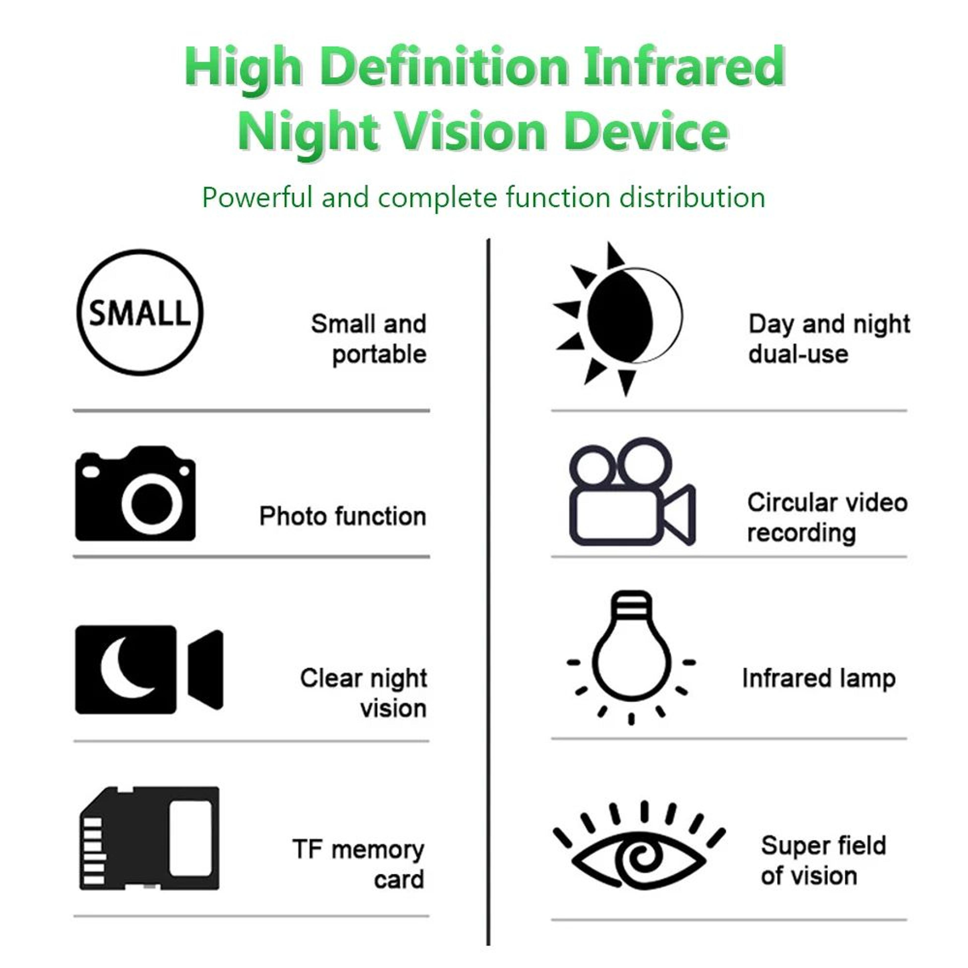 Digital Night Vision Monocular With Infrared 5X Zoom  Long Range 300M Optical Viewer 10