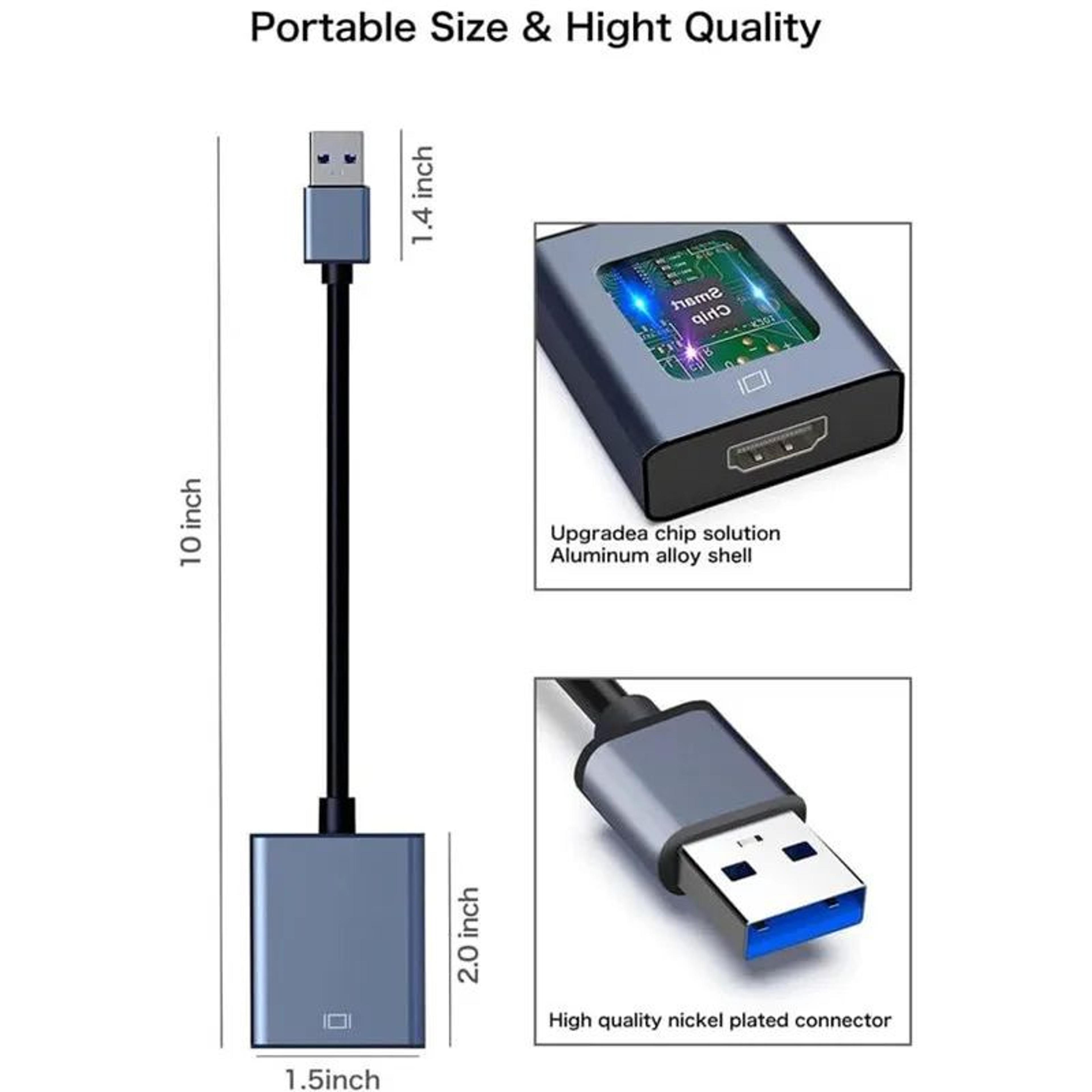 HighSpeed USB 30 To HDMI Adapter For 1080P External Display 1