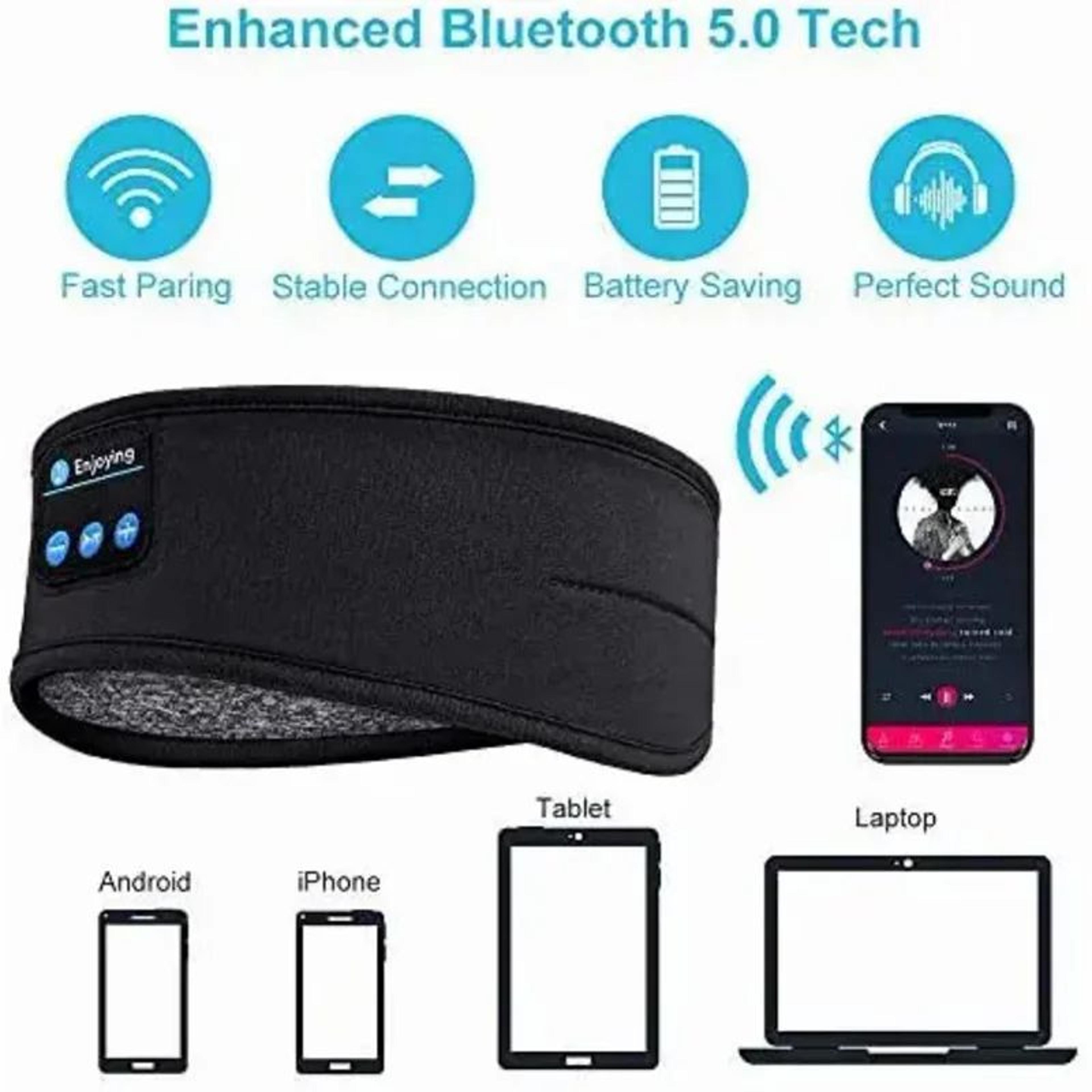 Bluetooth Sleep Mask Headphones Headband For Side Sleepers  UltraThin Wireless Eye Mask 1
