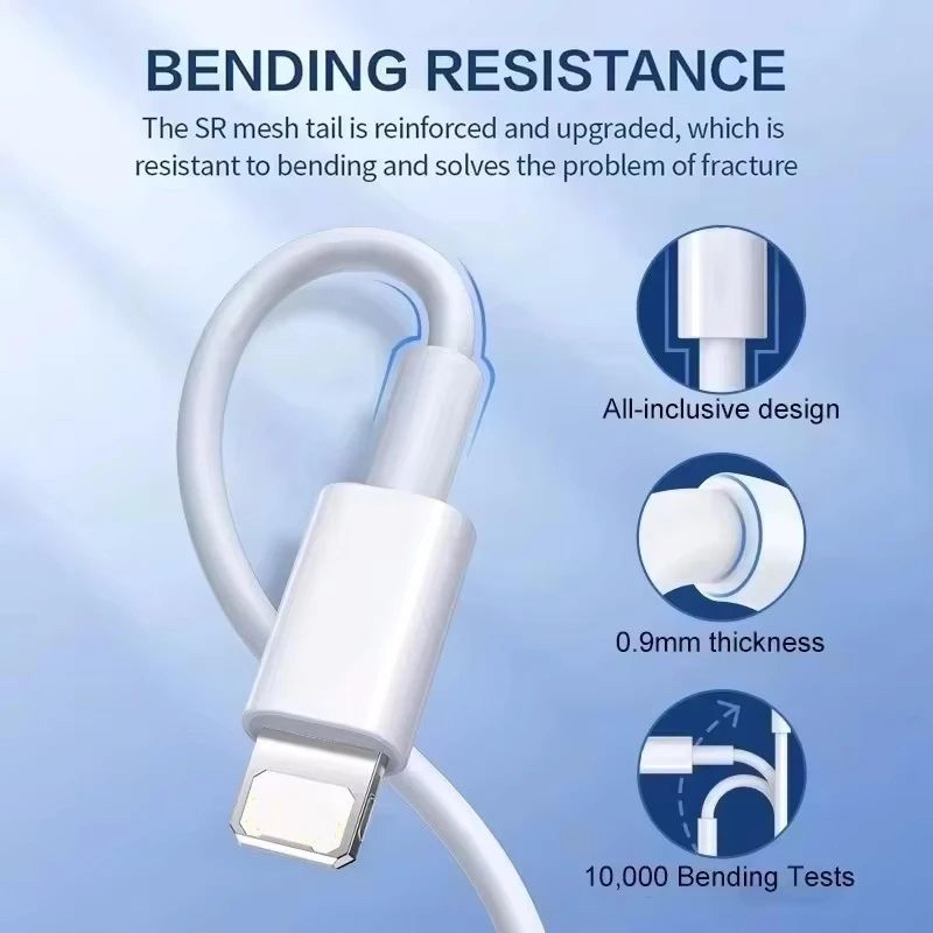 35W PD USBC Fast Charging Cable For IPhone  Durable Rapid Charger Cord 1m2m 3