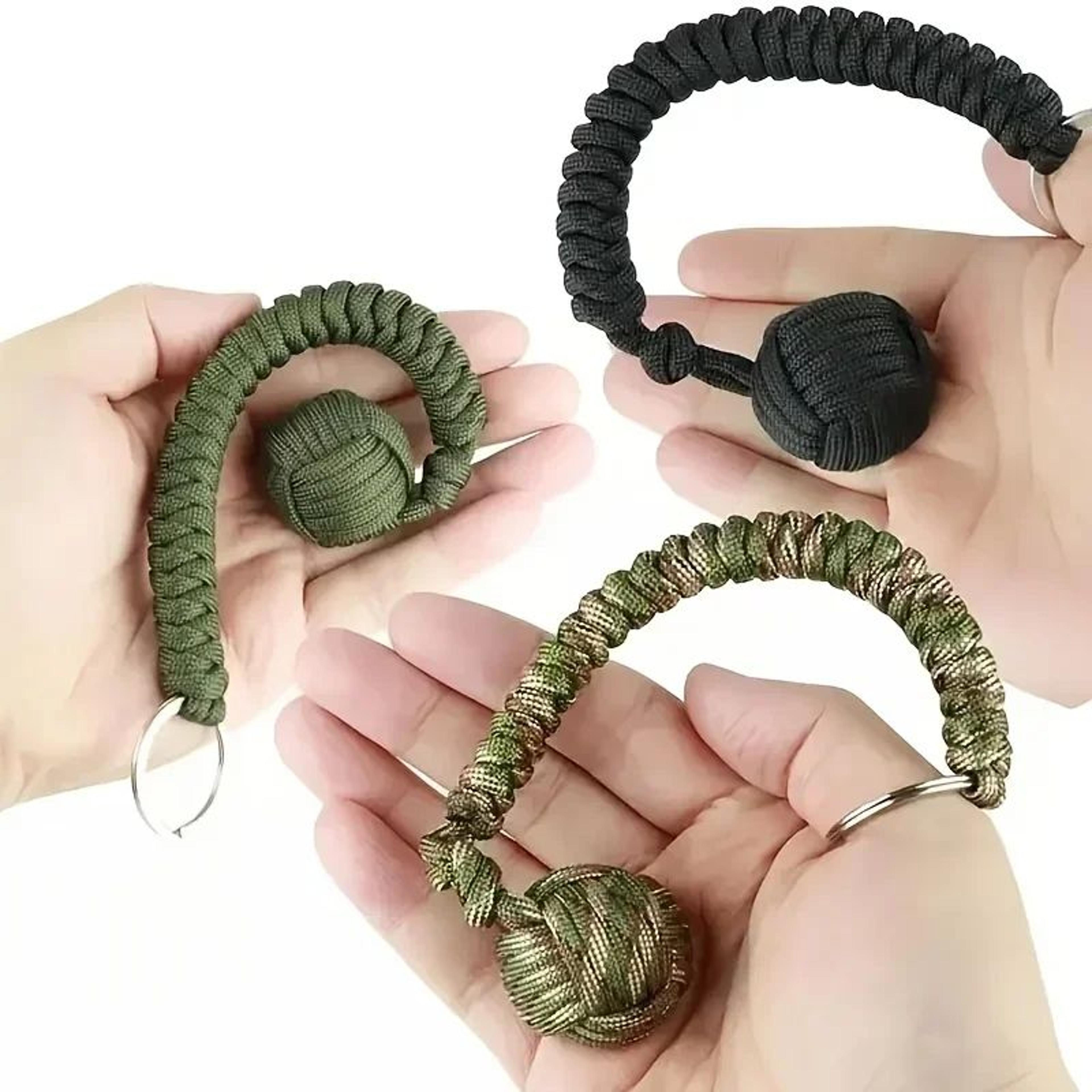Paracord Monkey Fist SelfDefense Umbrella Rope Keychain 1