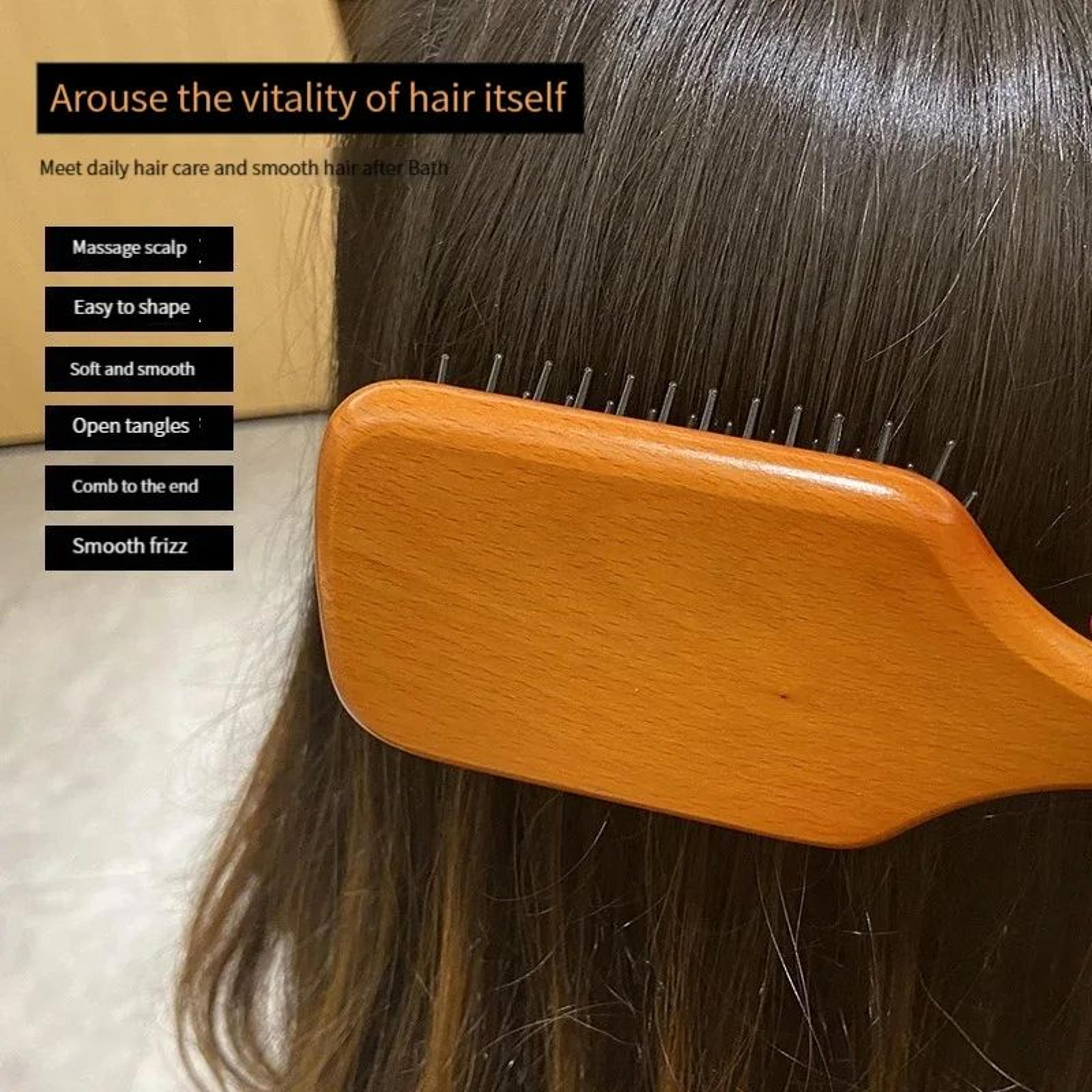 Wooden Air Cushion Scalp Massage Comb For Curly Hair  Hair Loss Care 1