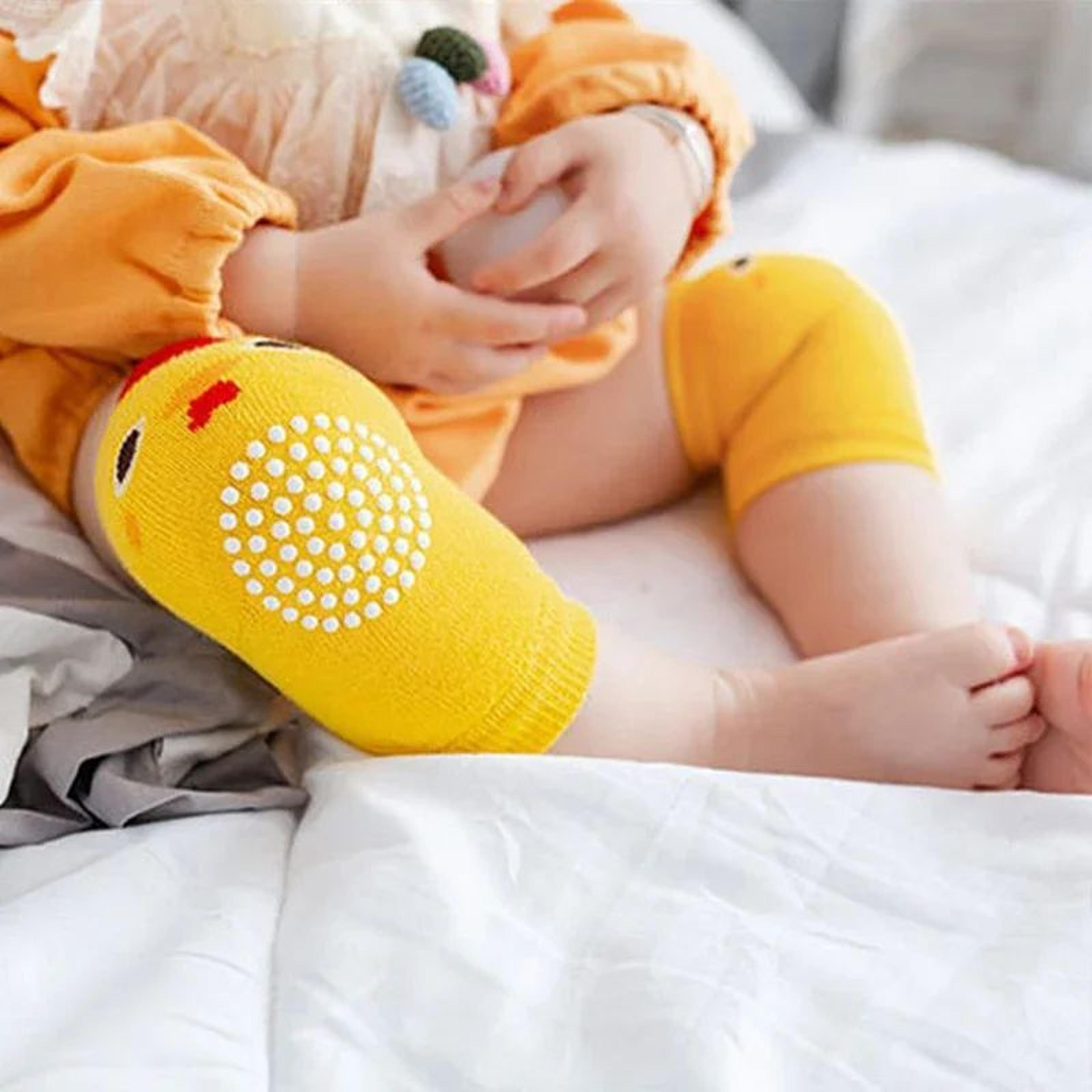 SoftGrip Cotton Baby Knee Pads For Crawling  First Steps 1