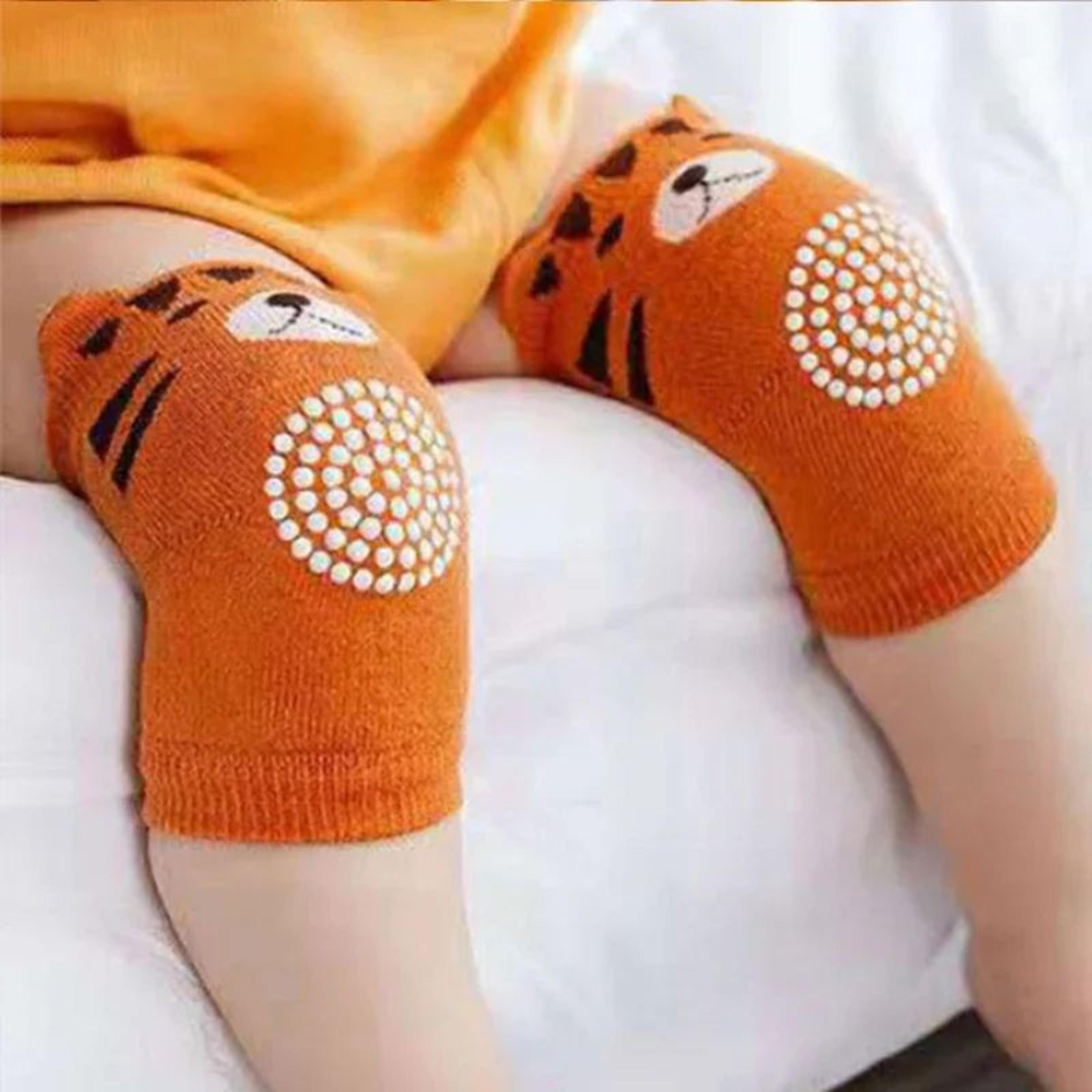 SoftGrip Cotton Baby Knee Pads For Crawling  First Steps 2