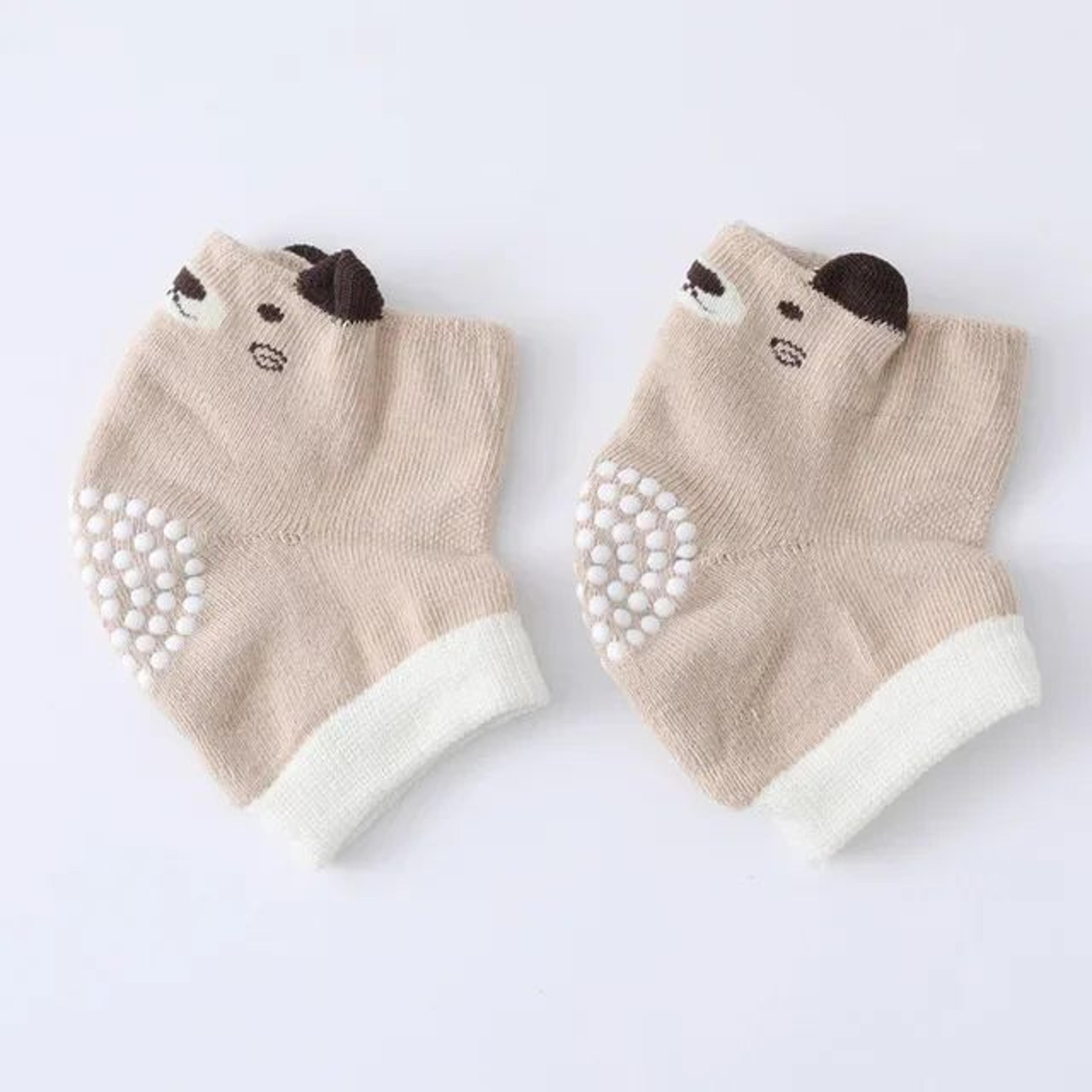 SoftGrip Cotton Baby Knee Pads For Crawling  First Steps 6