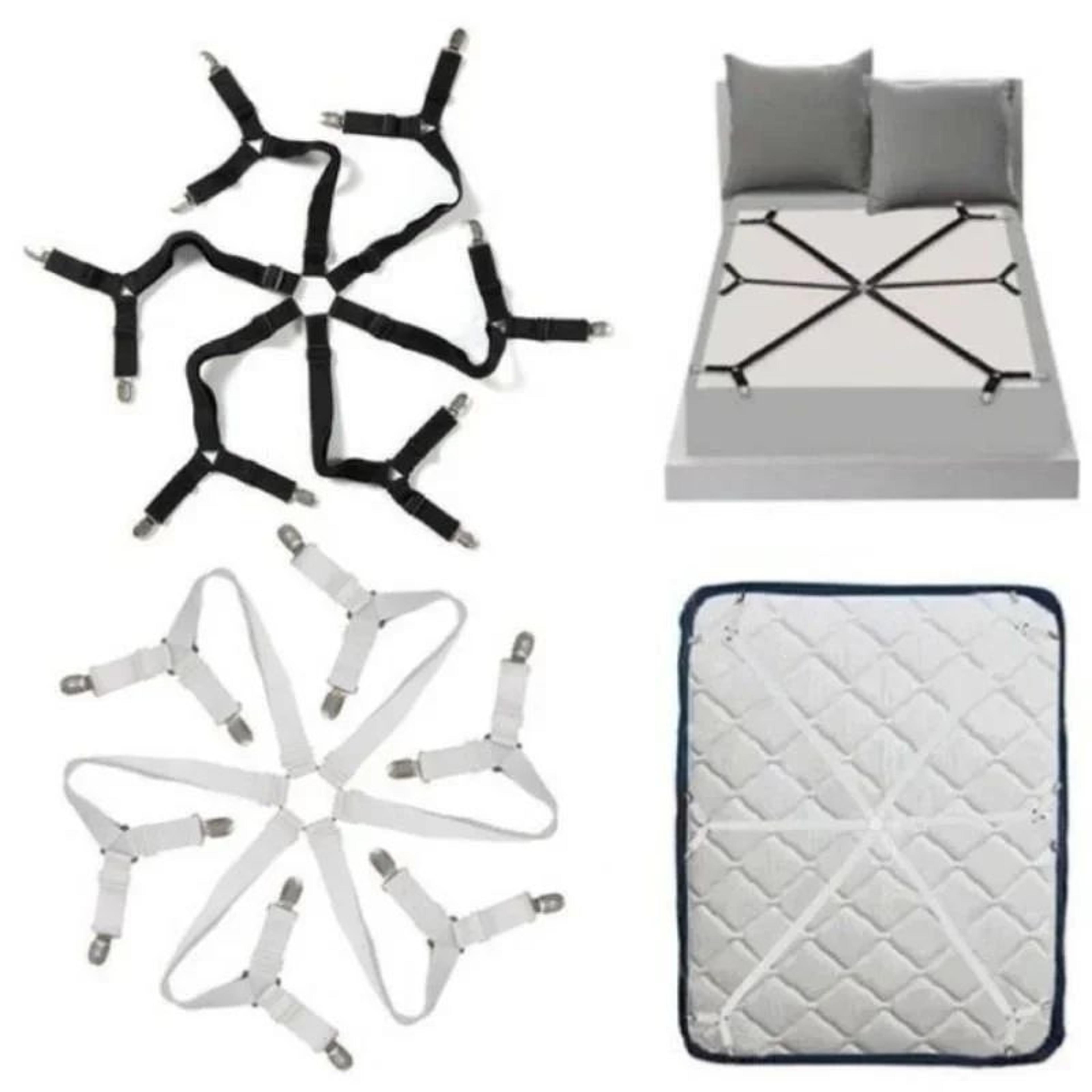 adjustable elastic bed sheet holder clips – non-slip mattress fasteners for secure bedding