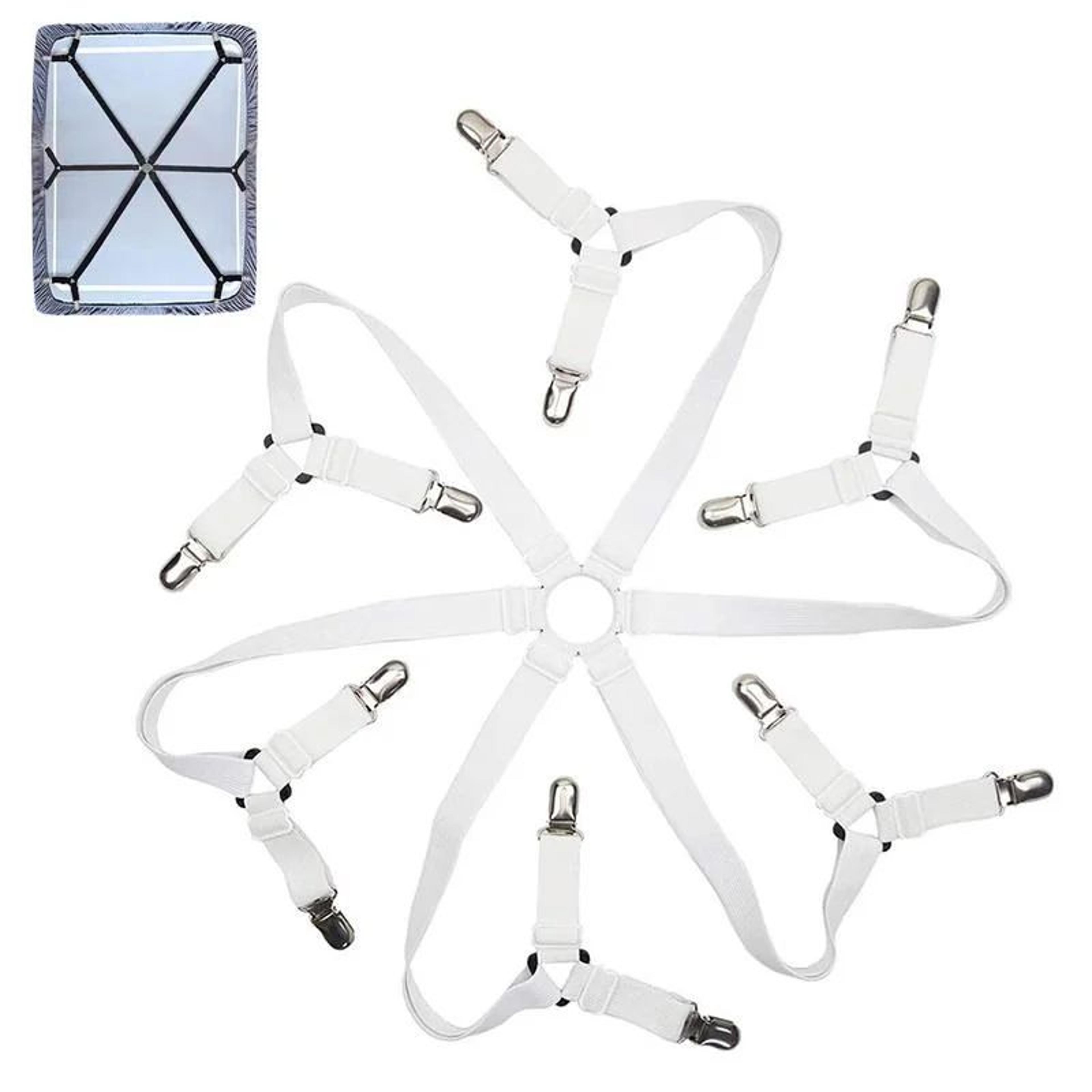 Adjustable Elastic Bed Sheet Holder Clips  NonSlip Mattress Fasteners For Secure Bedding 4