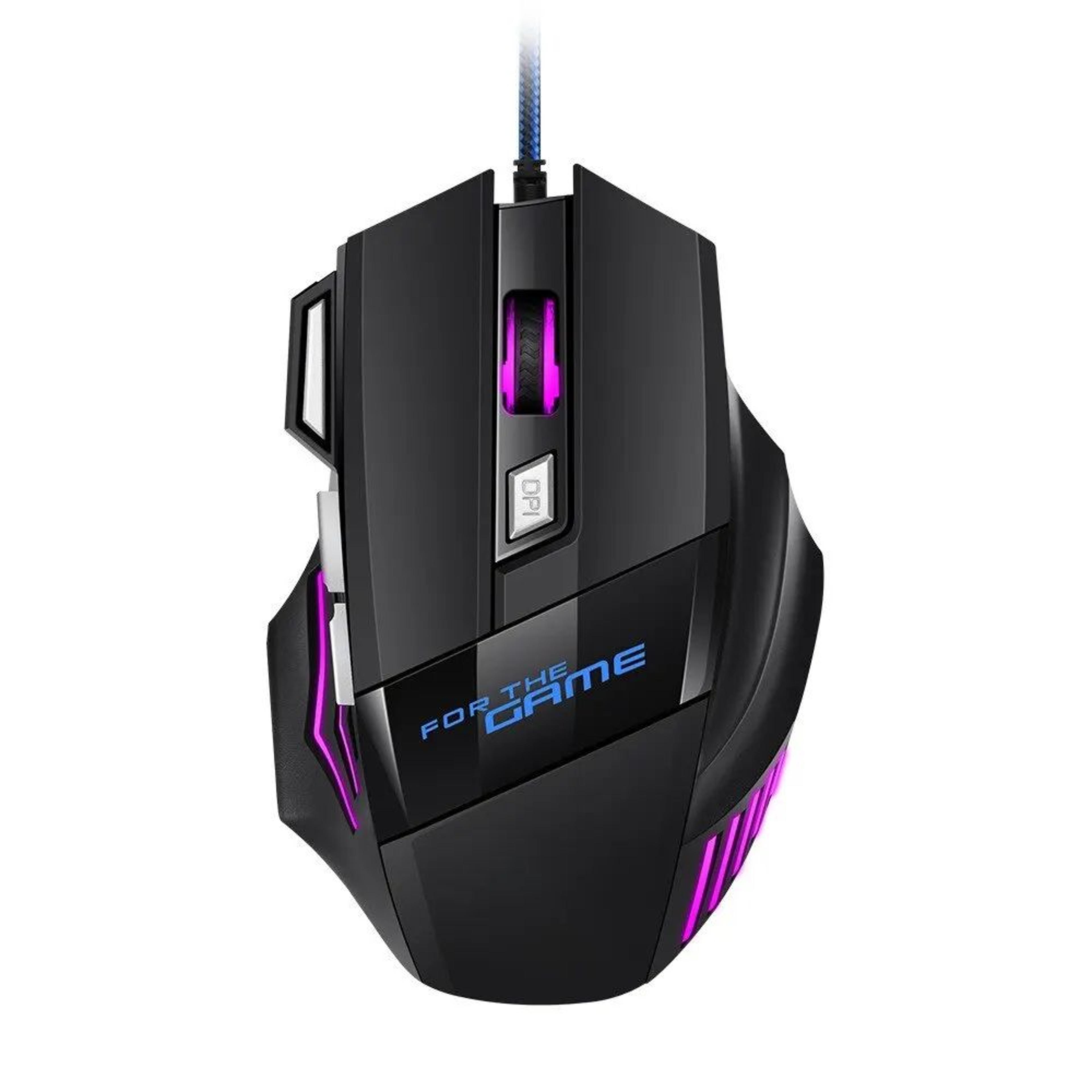 hyperspeed rgb ergonomic wired gaming mouse – 7-button precision for pc & laptop gamers