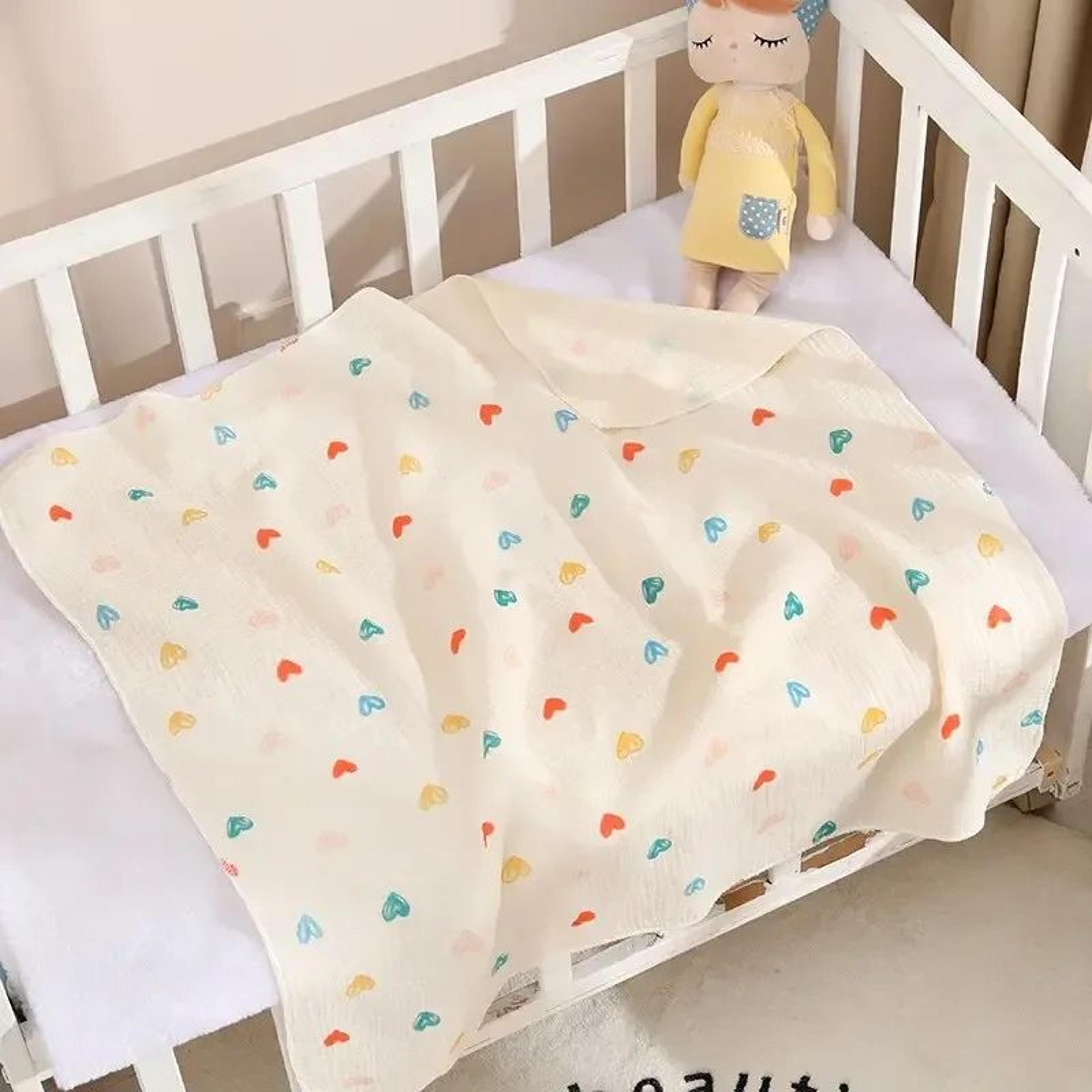 Soft Cotton Muslin Baby Swaddle Blanket 315x315 Inches  Breathable Newborn Receiving  Bath Towel 4