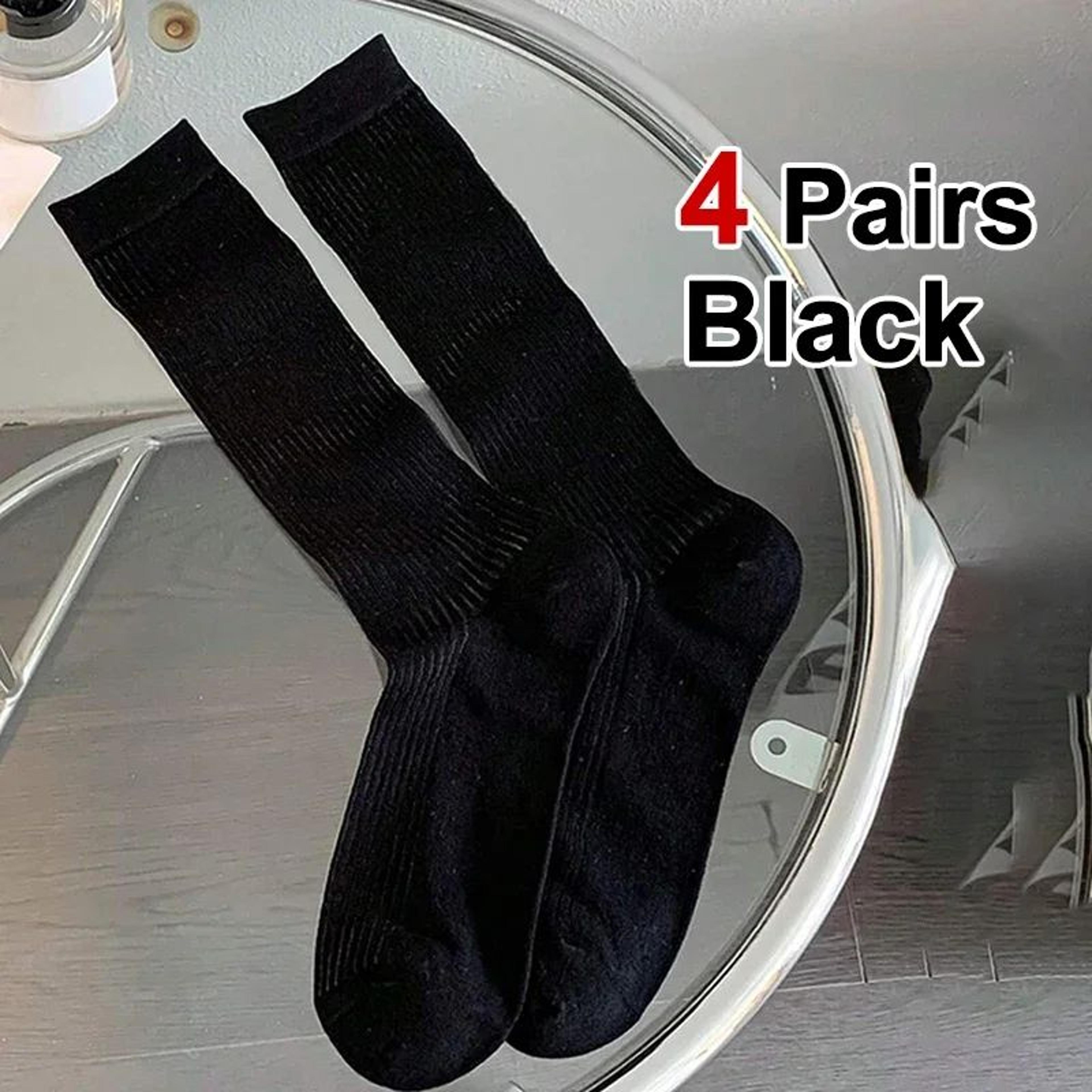 Womens Sheer Knee High Socks  Lightweight Sweet Style Stacked Socks For Summer 4 Pairs 5