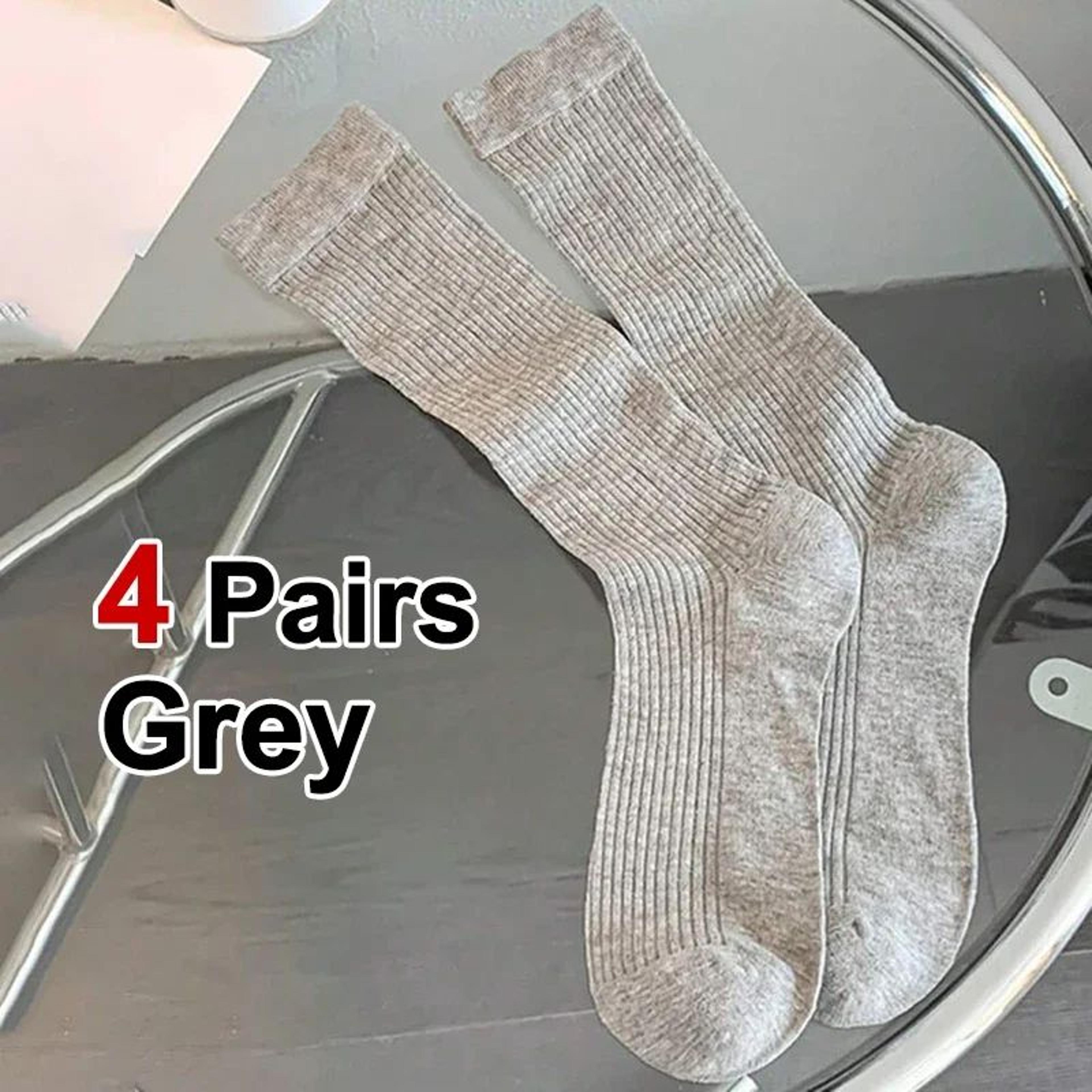 Womens Sheer Knee High Socks  Lightweight Sweet Style Stacked Socks For Summer 4 Pairs 7