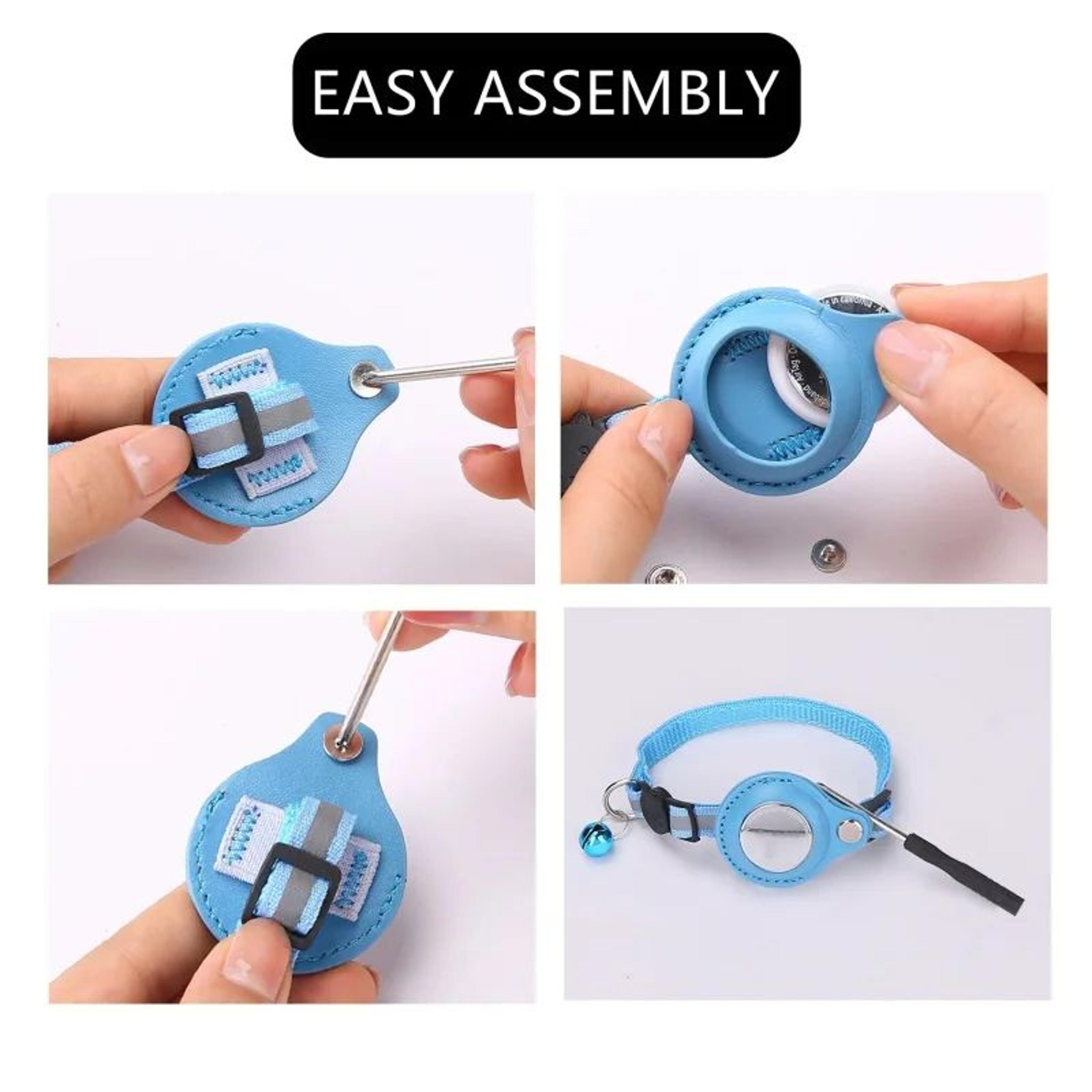 Reflective AirTag Cat Collar With Bell  Adjustable AntiLost Pet Collar 2