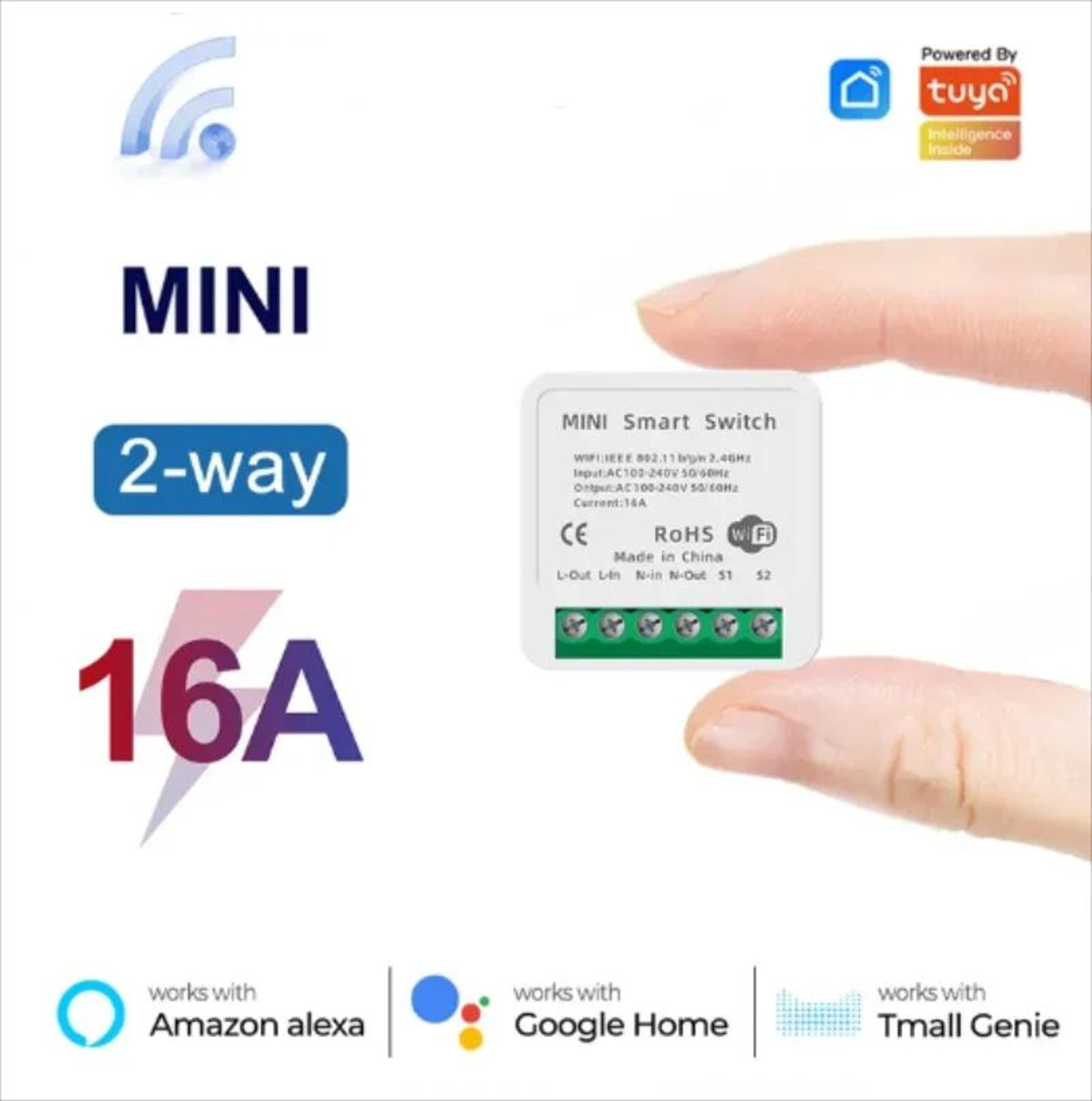 Tuya Mini 16A Smart WiFi Switch For Smart Life App With Alexa  Google Home Control 0