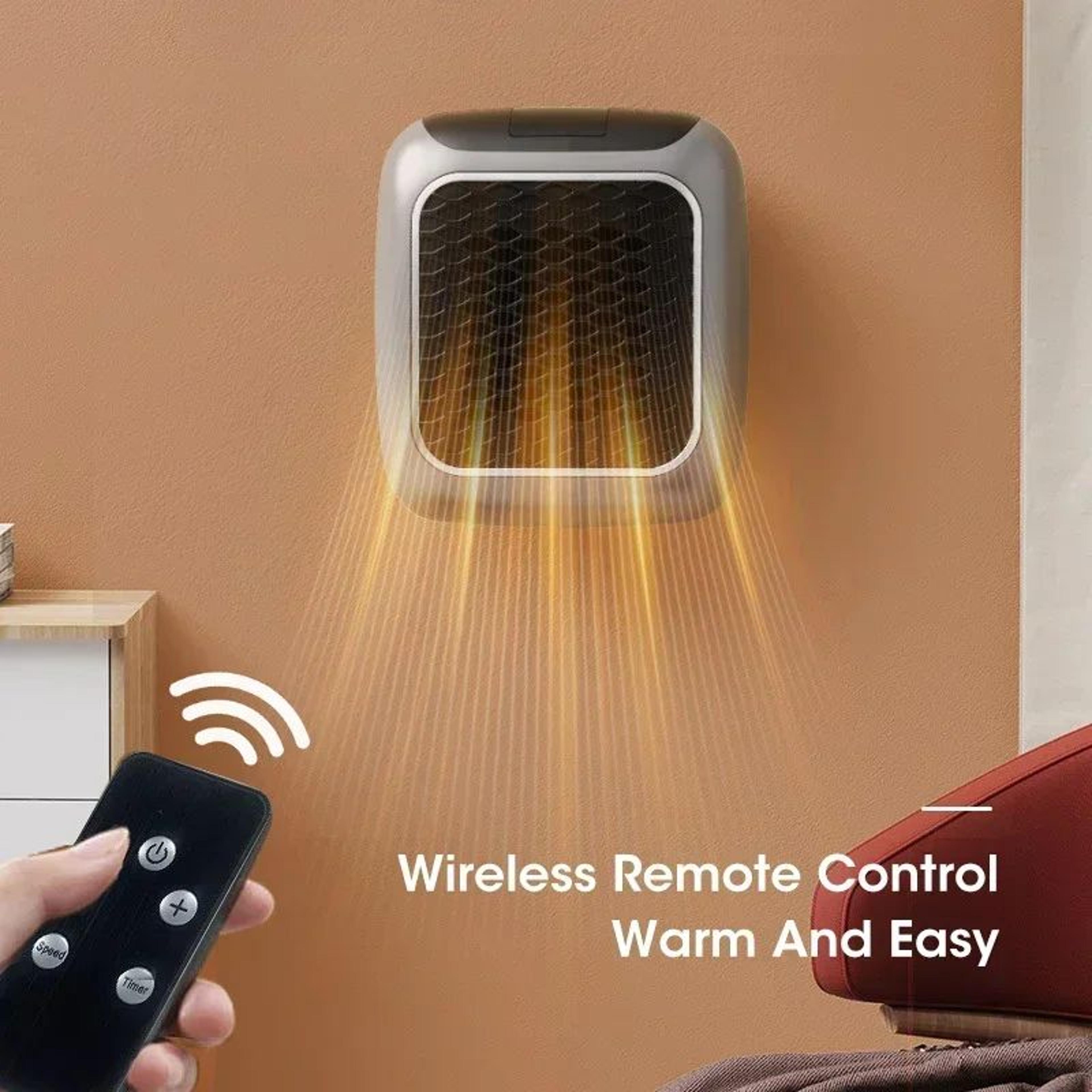 Compact 800W Portable Electric Heater With Remote Control For Bathroom  Bedroom 2