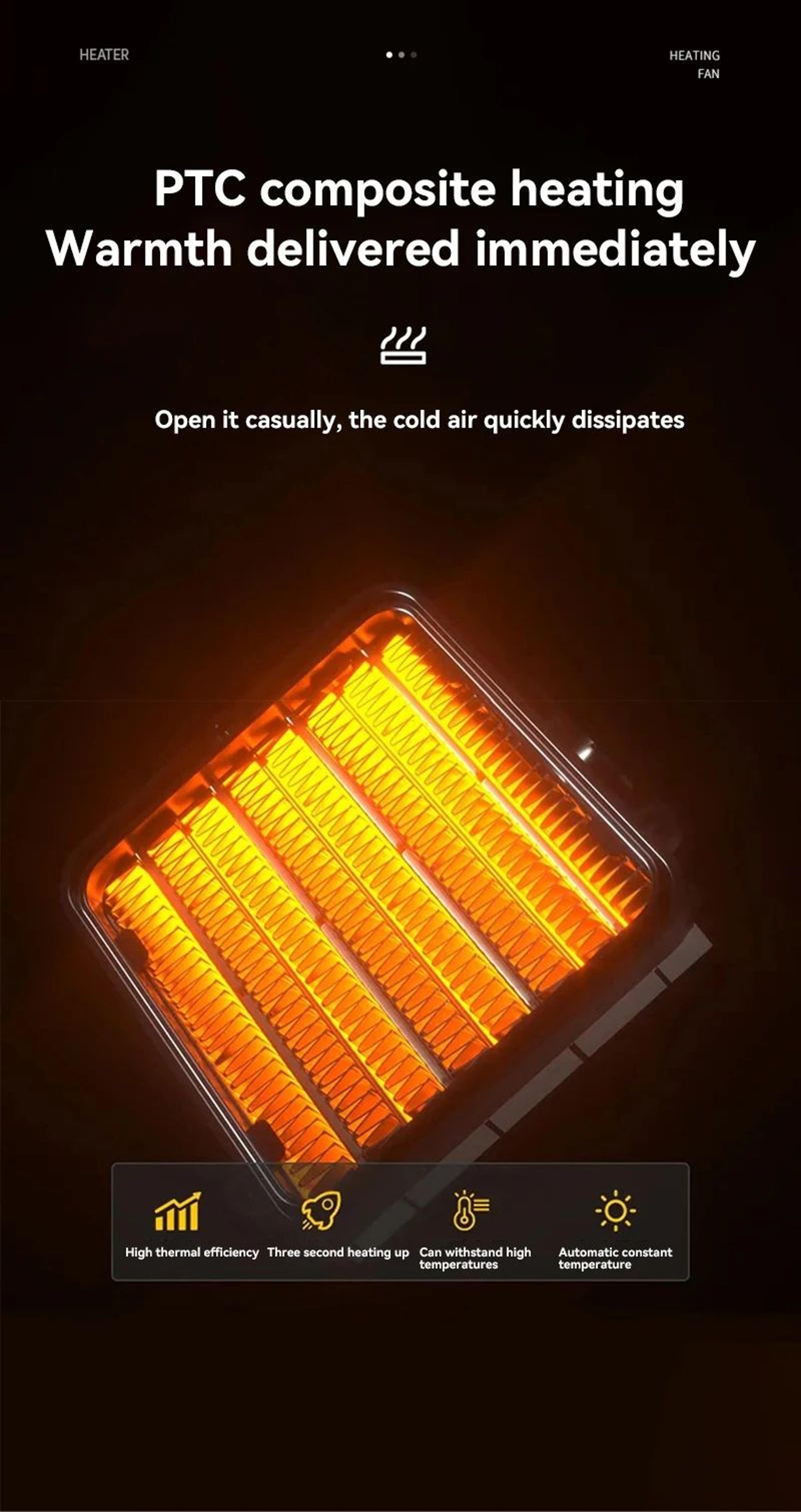 Xiaomi Compact WallPlug Portable Room Heater With Timer  Adjustable Thermostat 9