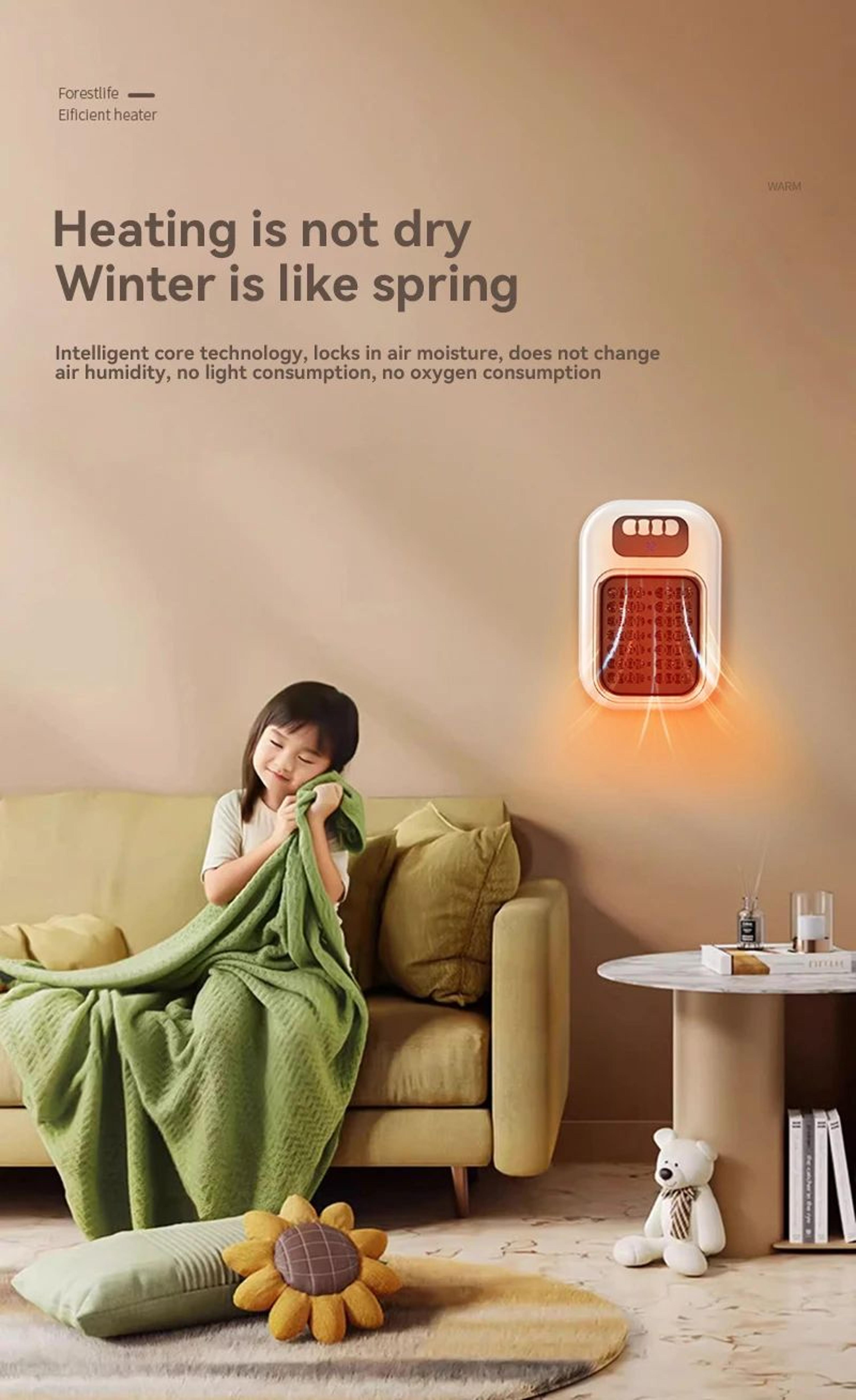 Xiaomi Compact WallPlug Portable Room Heater With Timer  Adjustable Thermostat 12