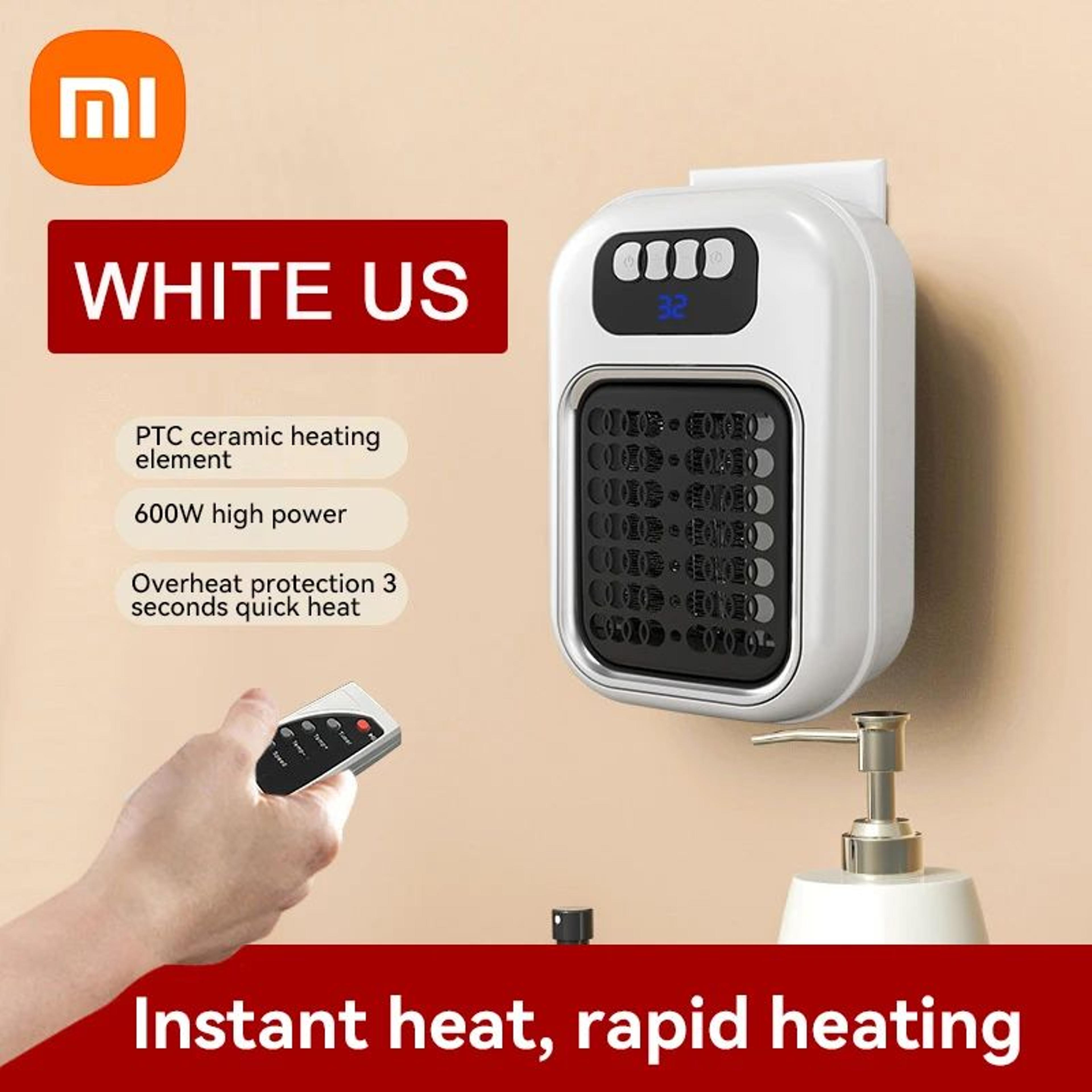 Xiaomi Compact WallPlug Portable Room Heater With Timer  Adjustable Thermostat 28