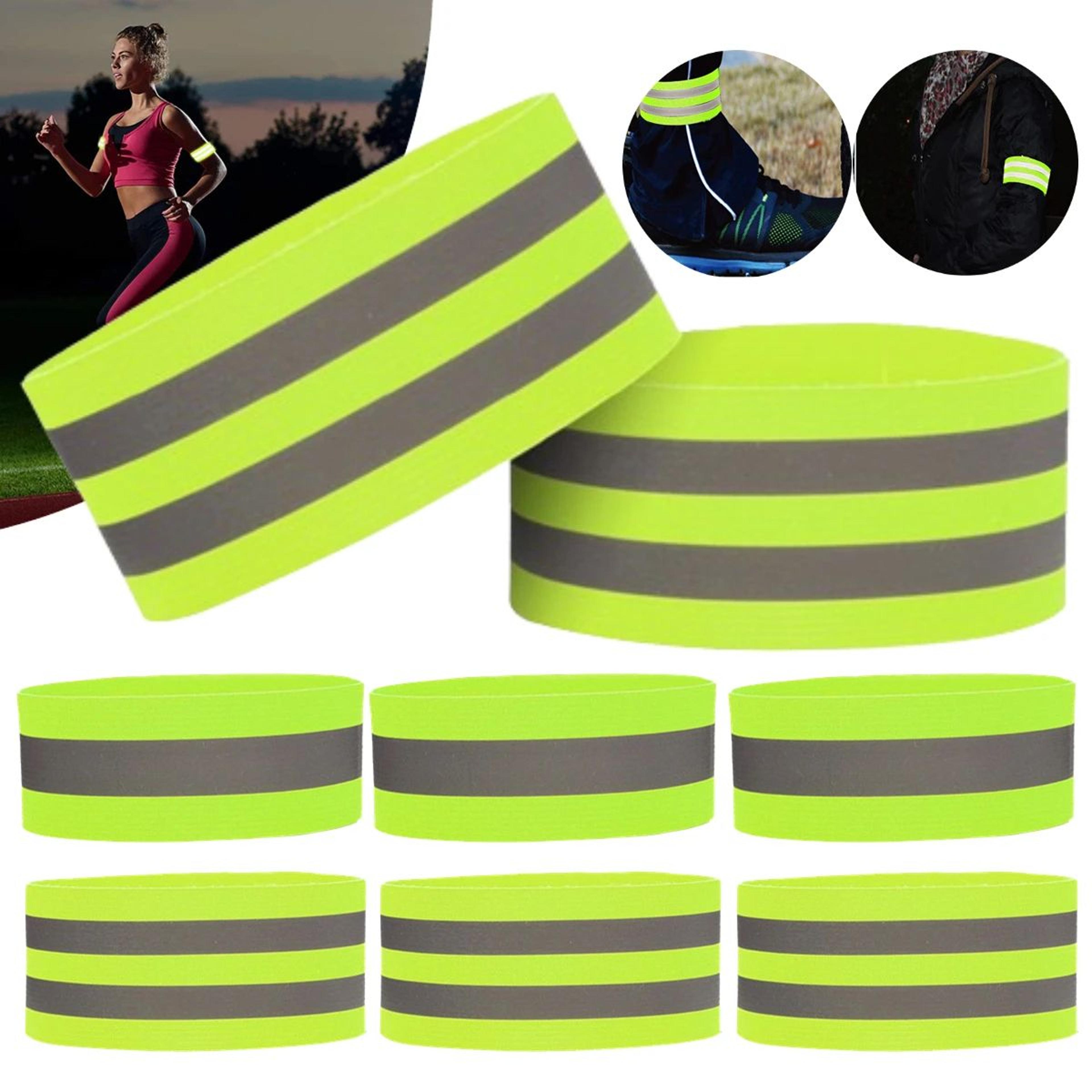 Reflective Safety Bands For Night Running Walking  Cycling  Adjustable Elastic Wrist Ankle  Arm Str 0