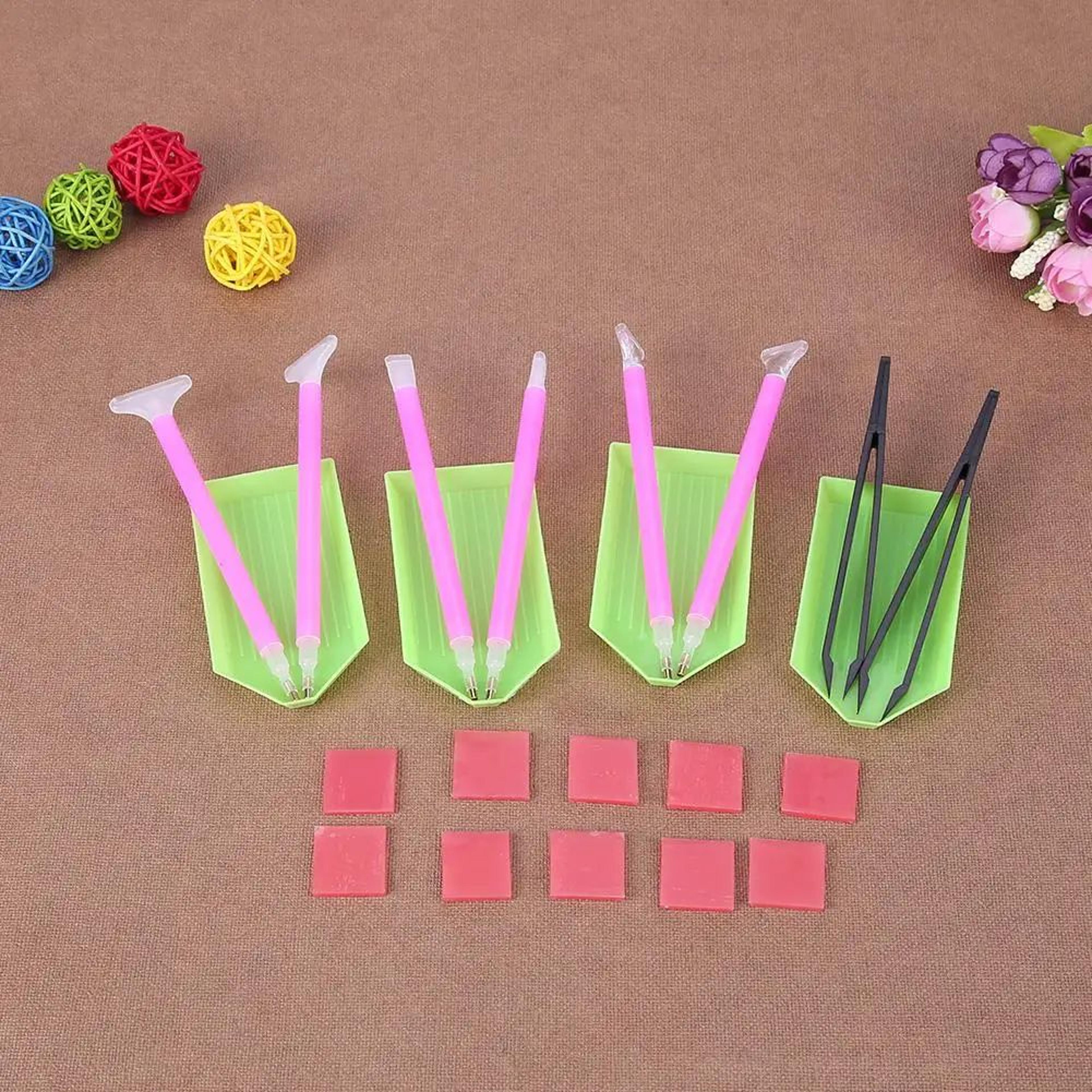 DIY Diamond Painting Tool Kit With 5D Embroidery Pen Tweezers  Glue  Precision Accessories Set 4