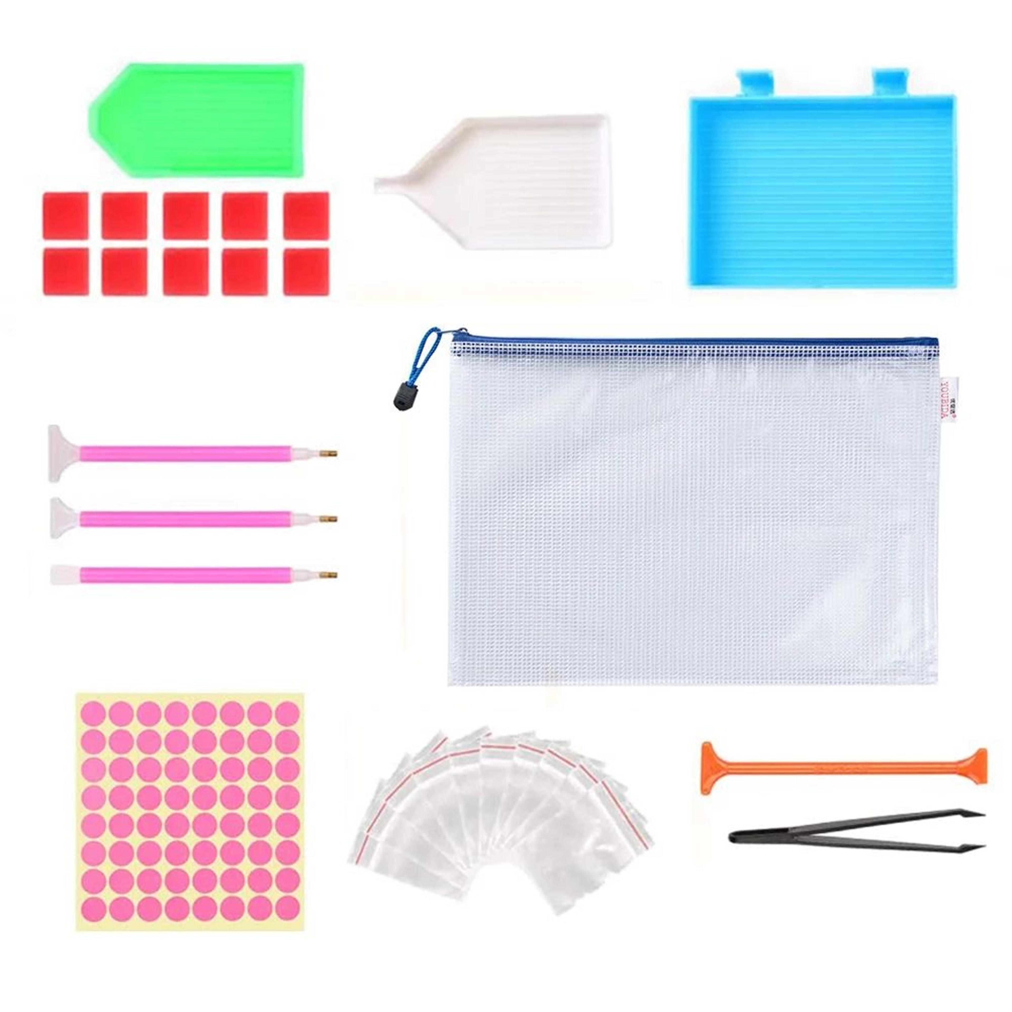 DIY Diamond Painting Tool Kit With 5D Embroidery Pen Tweezers  Glue  Precision Accessories Set 9