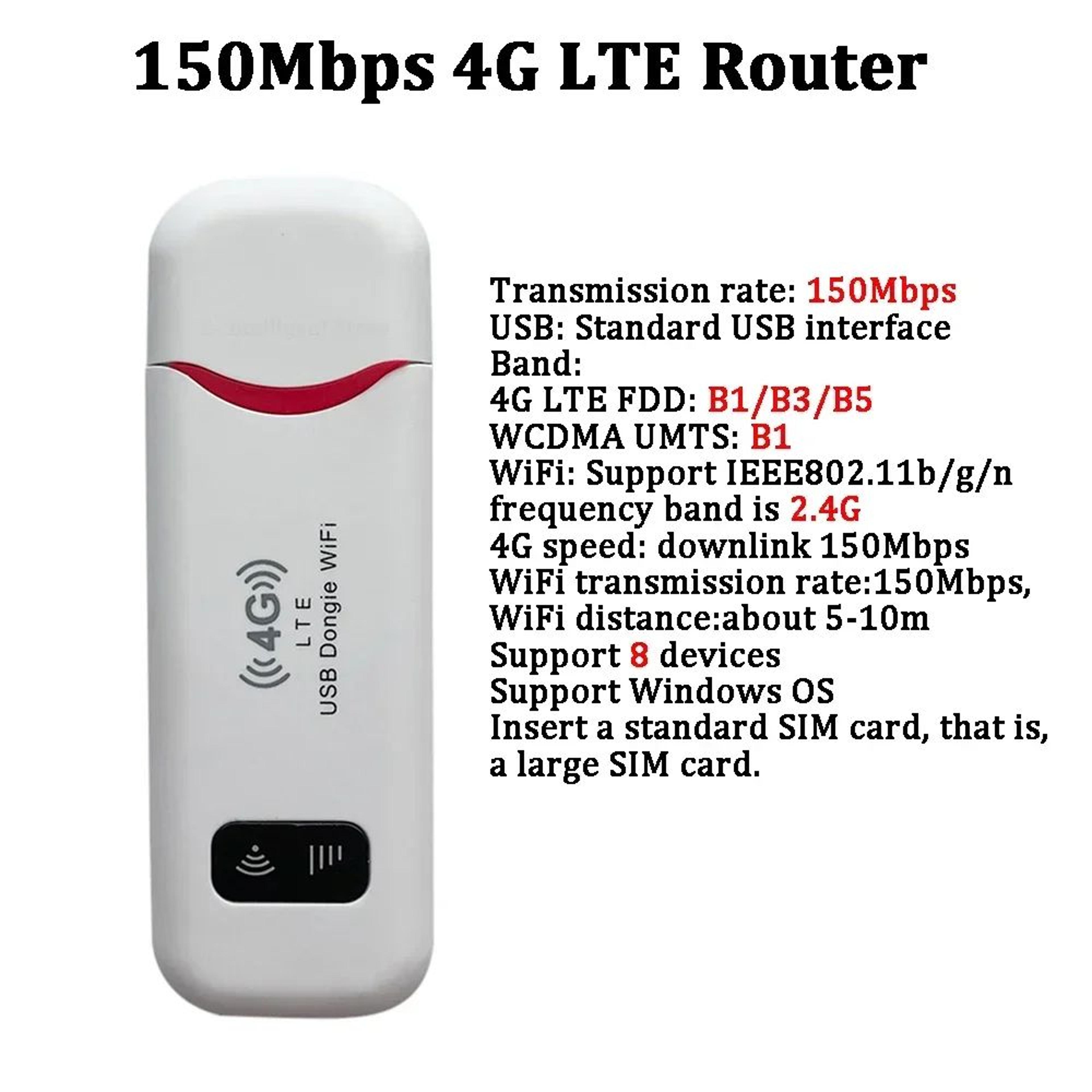 4G Pocket WiFi Router With SIM Card Slot  Portable Mobile Hotspot 150Mbps Wireless Modem 11