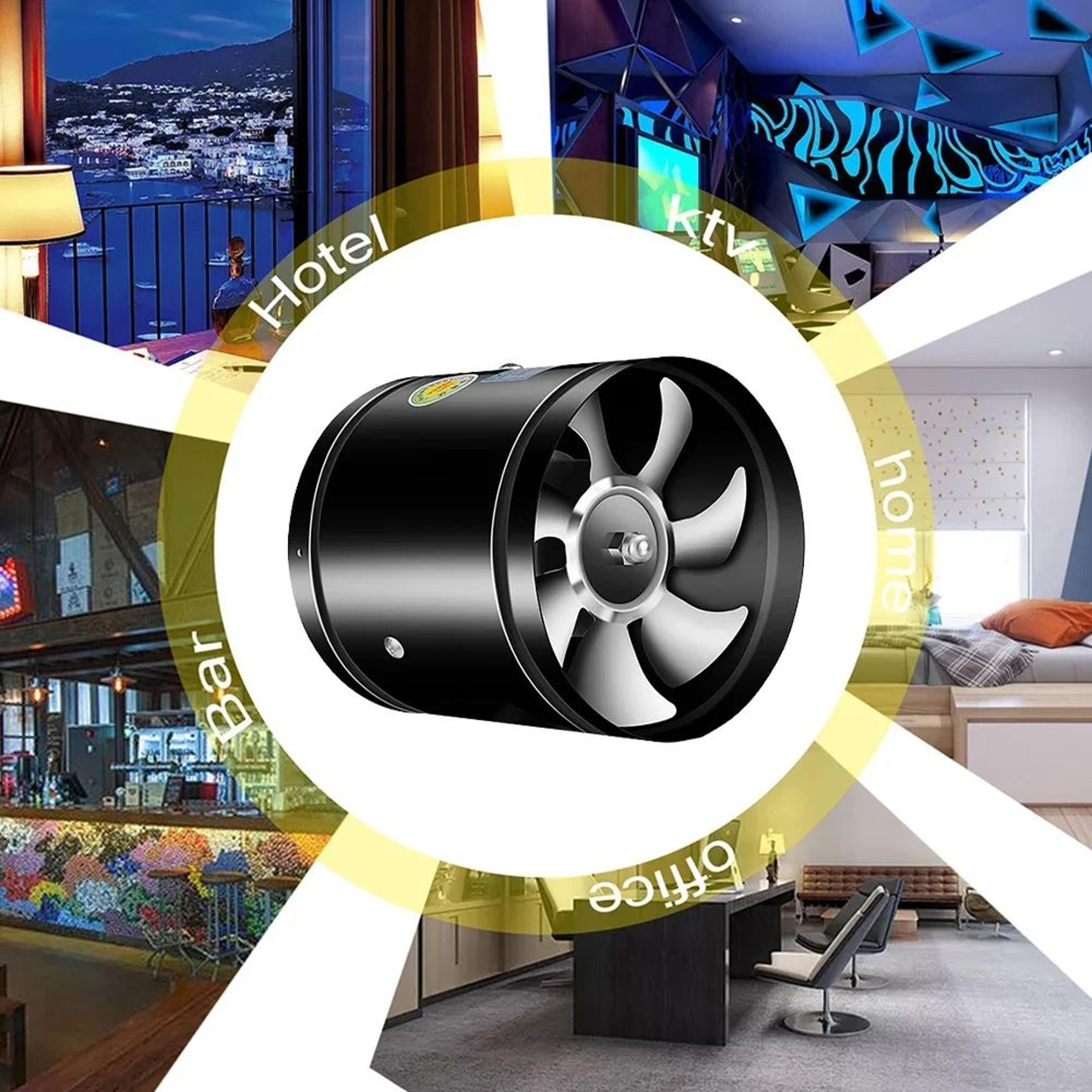 LowNoise Metal Duct Exhaust Fan For Bathroom  Kitchen Ventilation 48 Inch 5