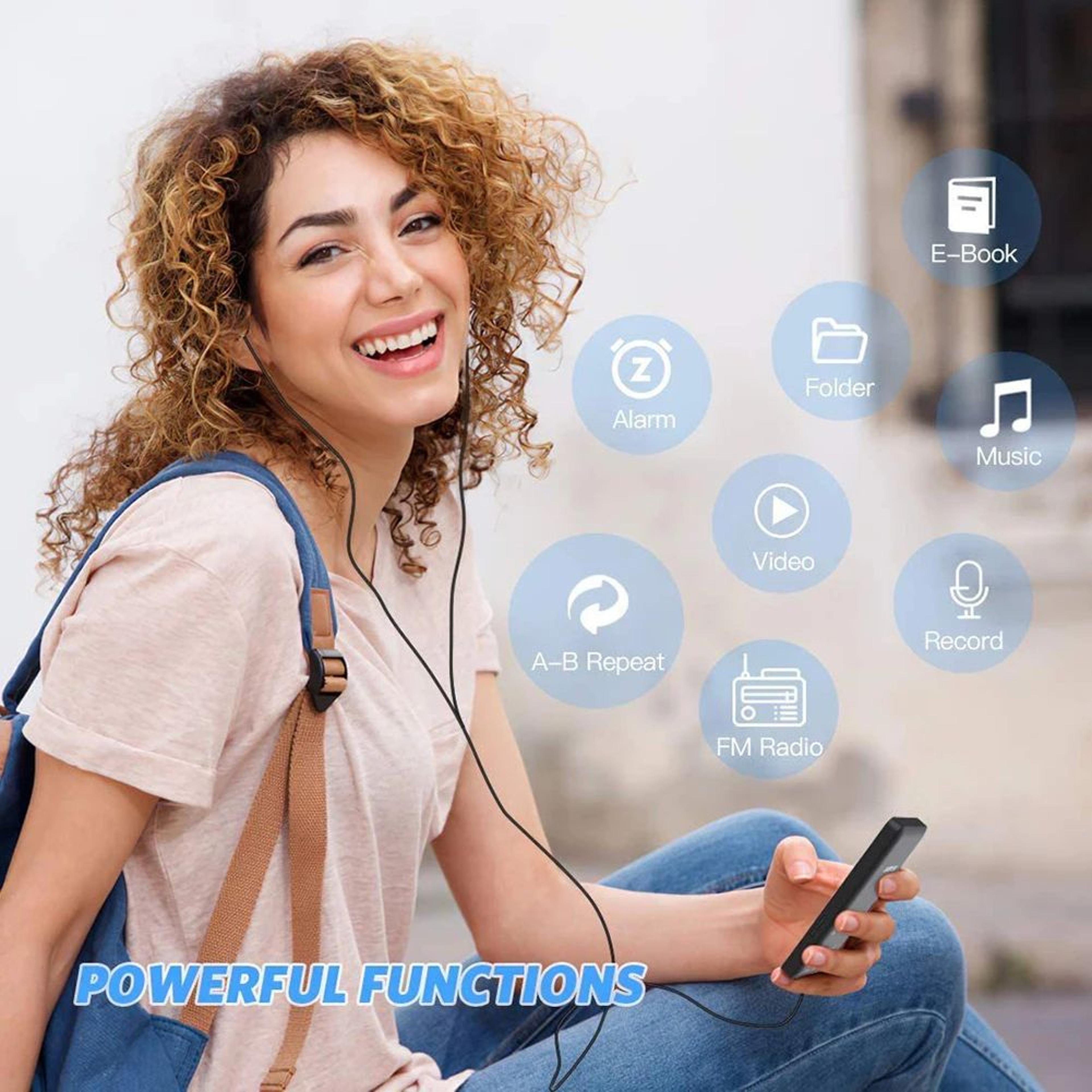 TypeC HiFi Lossless MP3 Player With Bluetooth 50  FM Radio 3