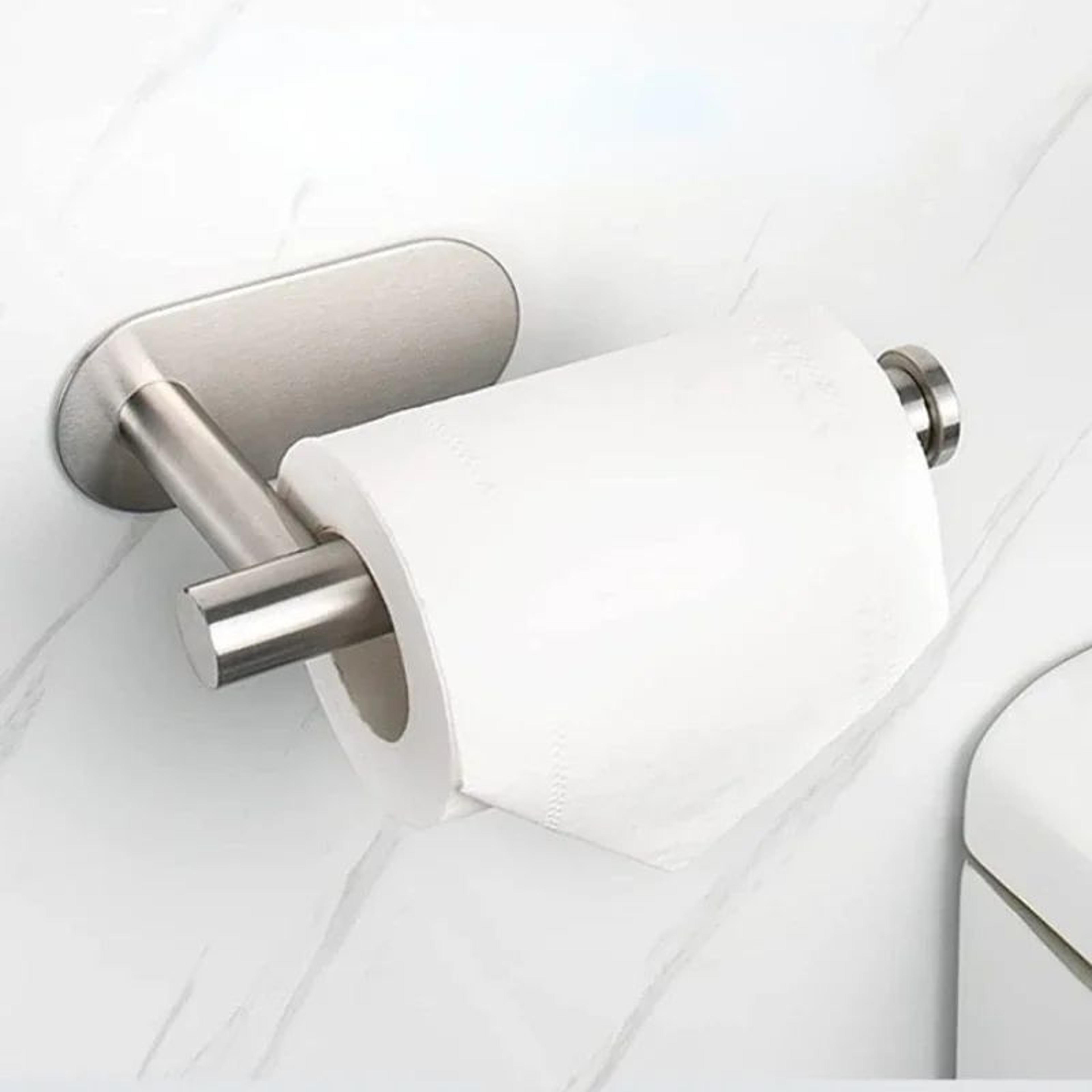 NoDrill Stainless Steel WallMounted Toilet Paper Holder 3