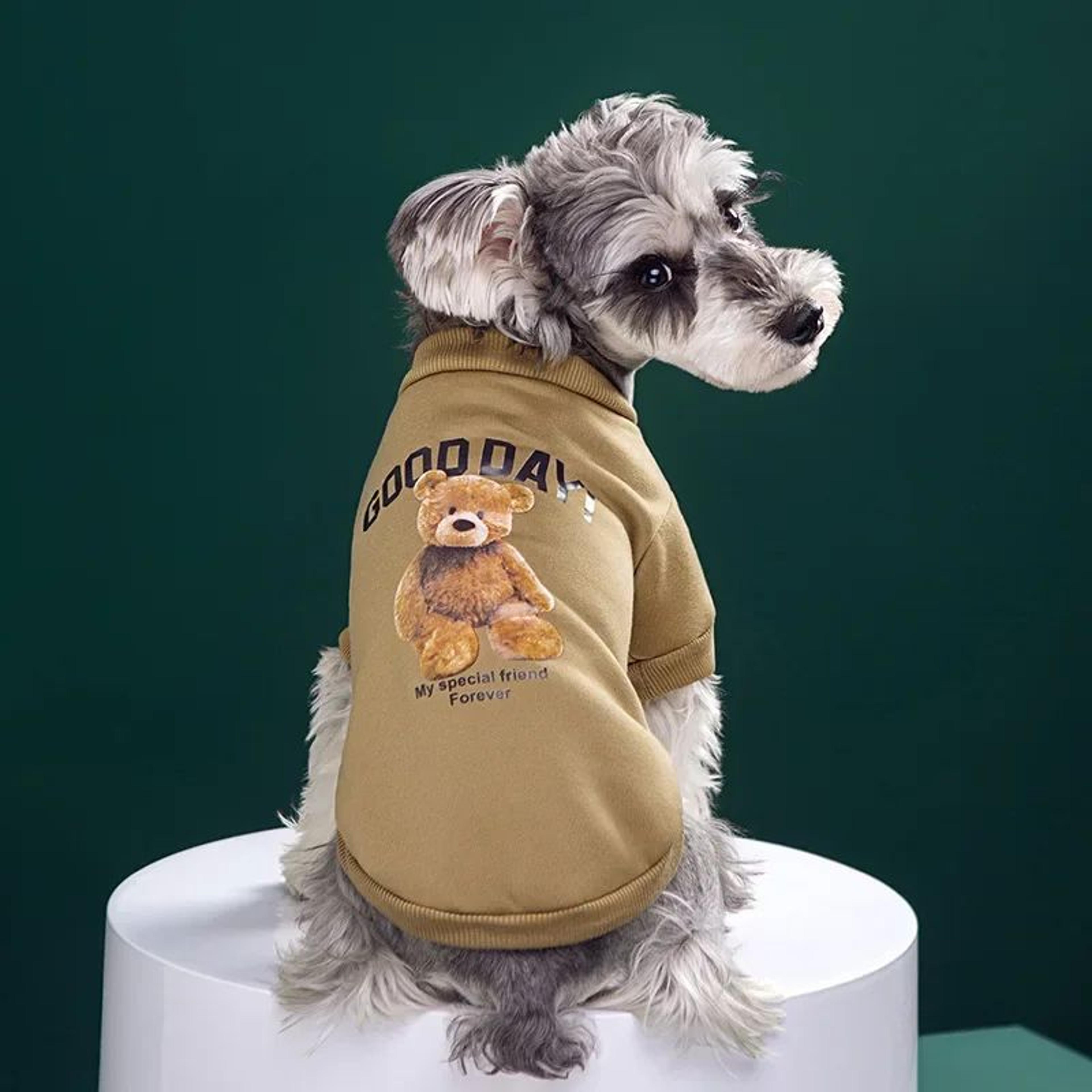 Cozy Bear Winter Dog Sweater  Warm Pullover Jacket For Small  Medium Pets 6