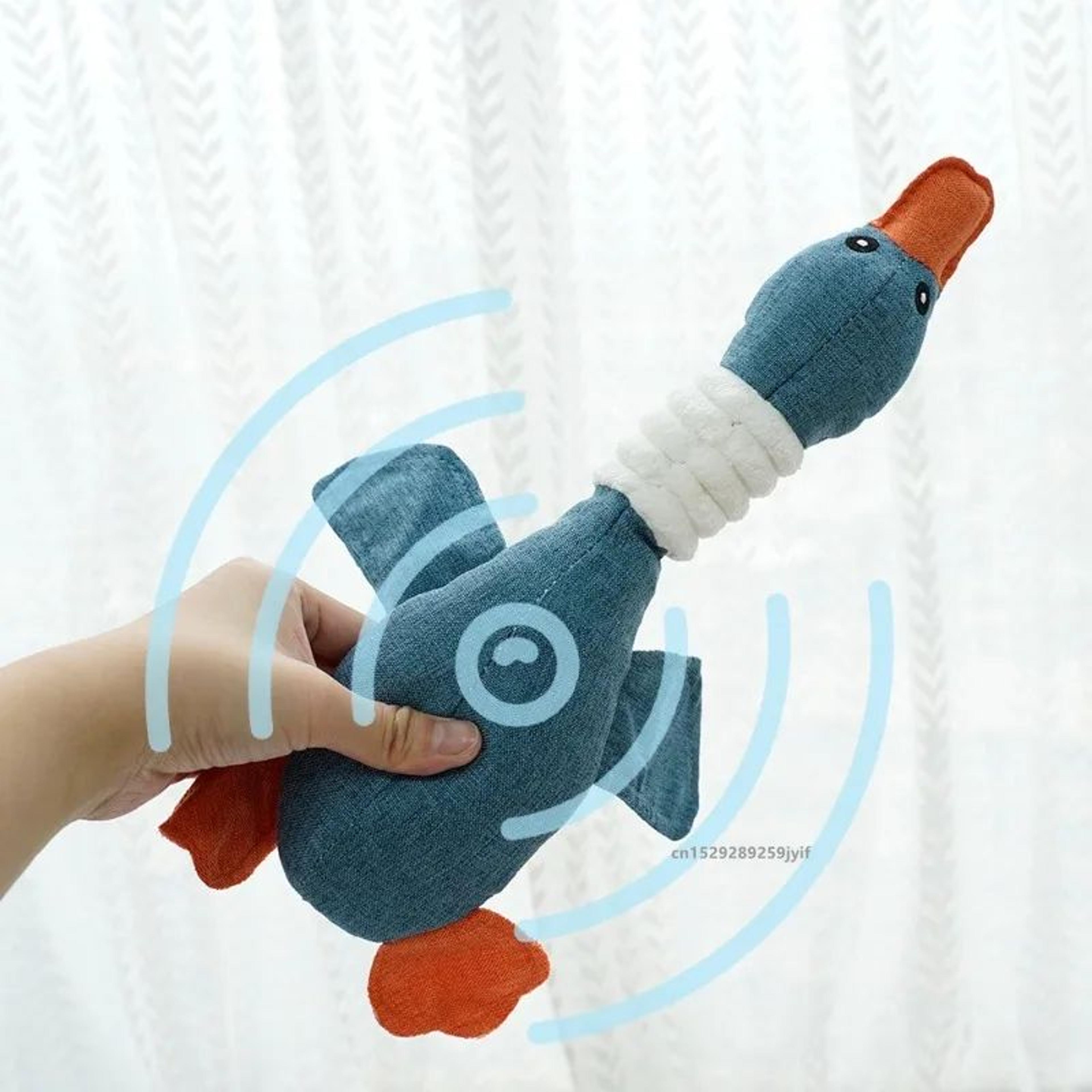 Wild Goose Squeaky Dog  Cat Chew Toy  BiteResistant Teeth Cleaning Interactive Pet Toy 4