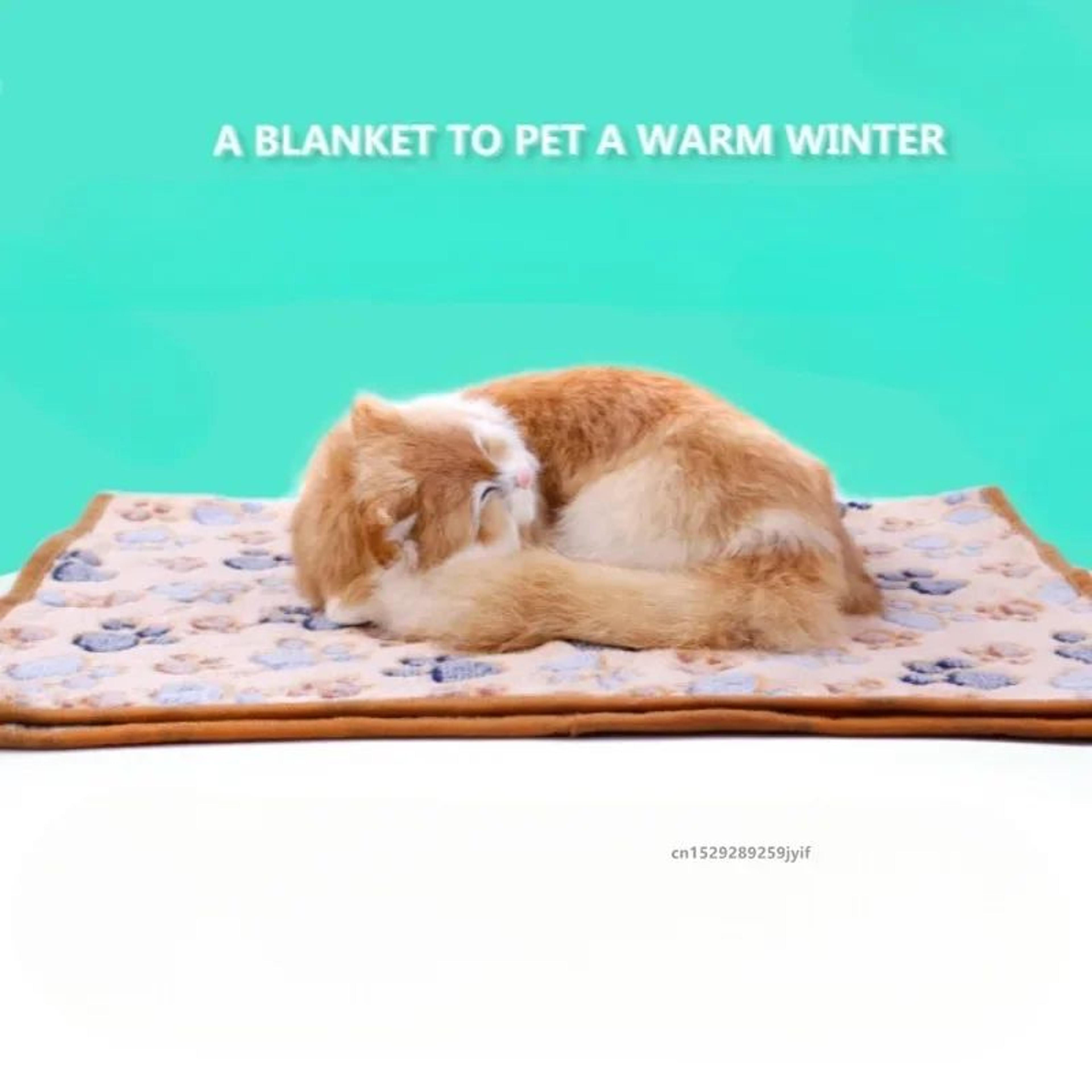 UltraSoft Plush Pet Blanket For Dogs  Cats  Cozy Cartoon Winter Pet Mat 5
