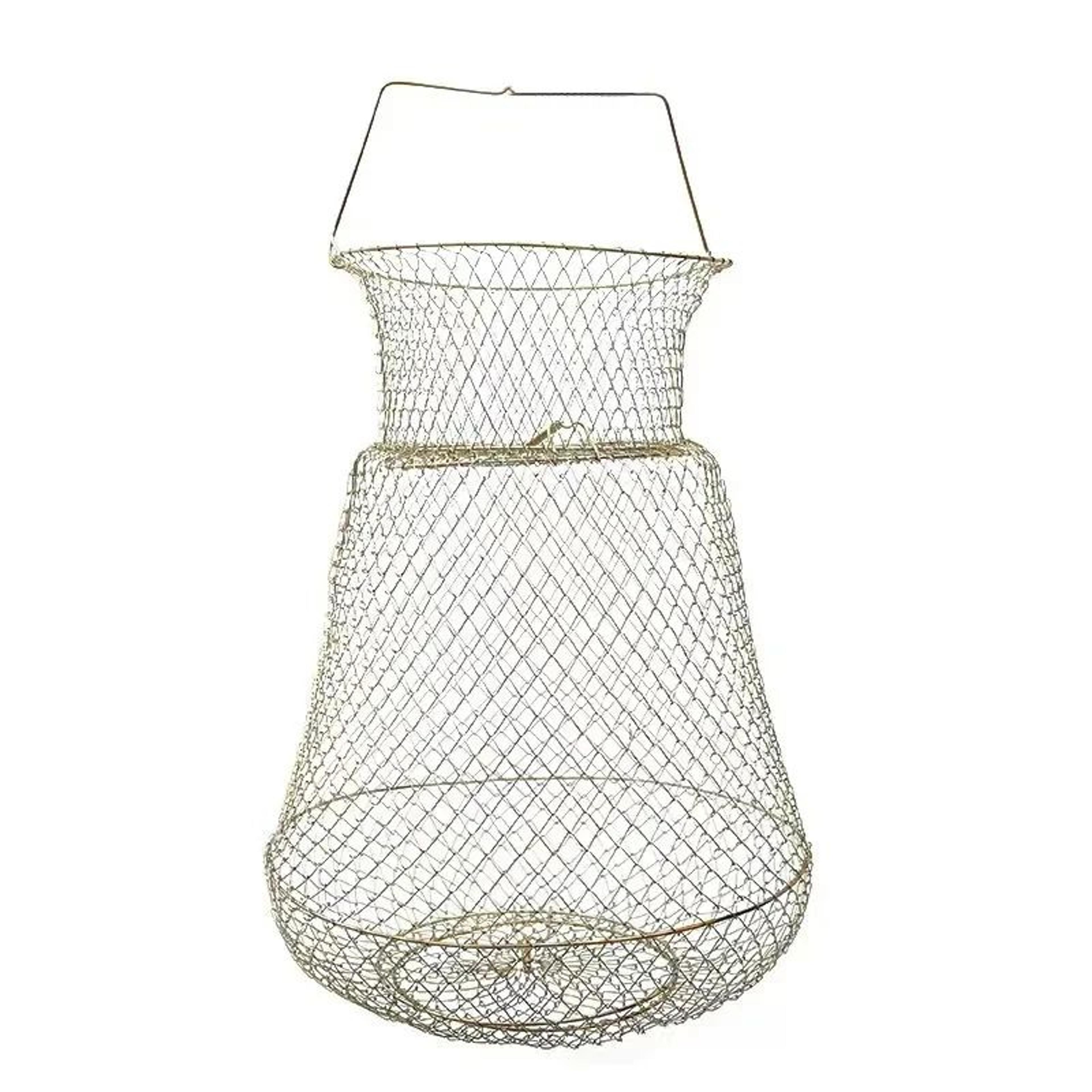 Portable Folding Steel Wire Fish Basket For Live Catch  Shrimp Fishing 6