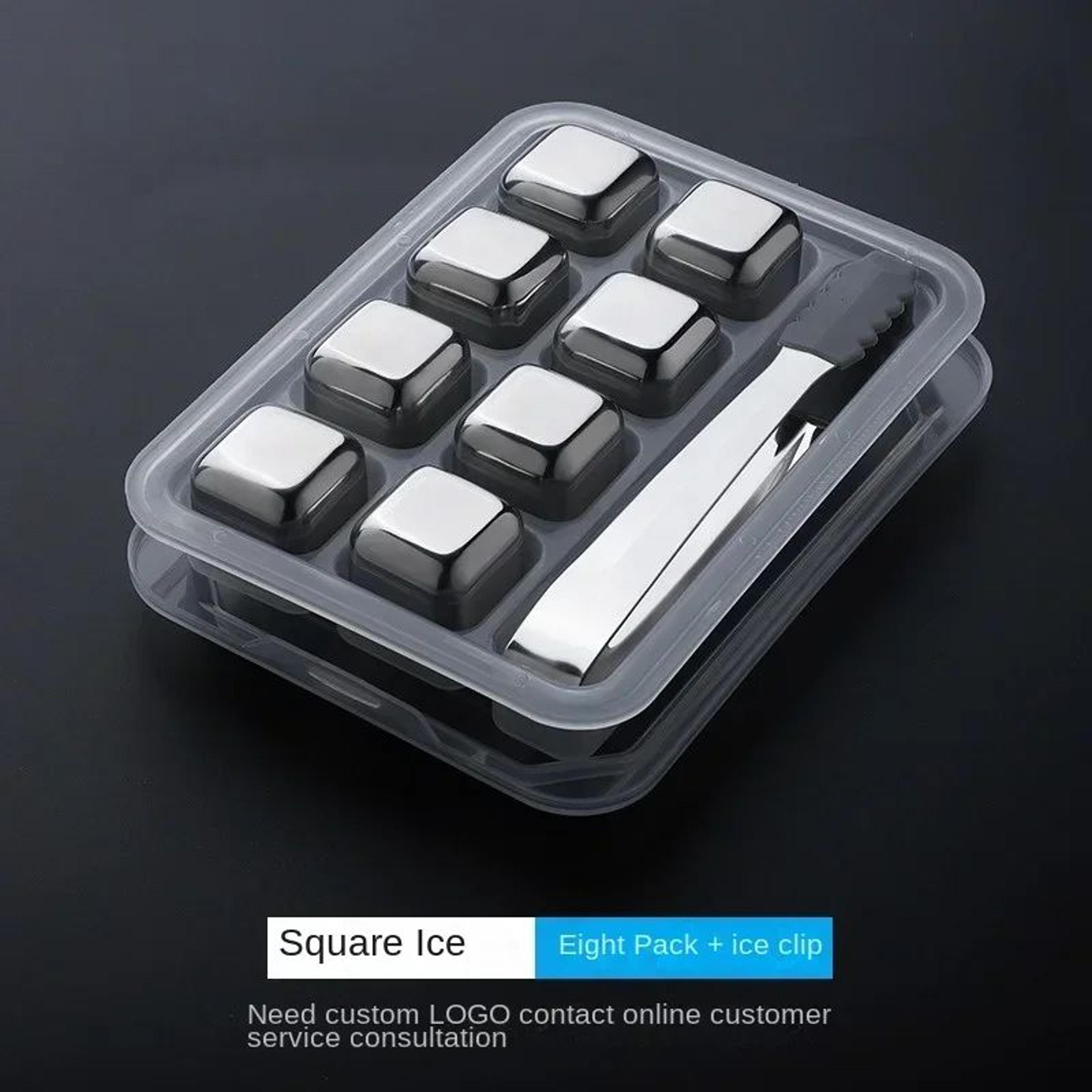 Stainless Steel Whiskey Stones Reusable Ice Cubes Set For Perfectly Chilled Drinks 8