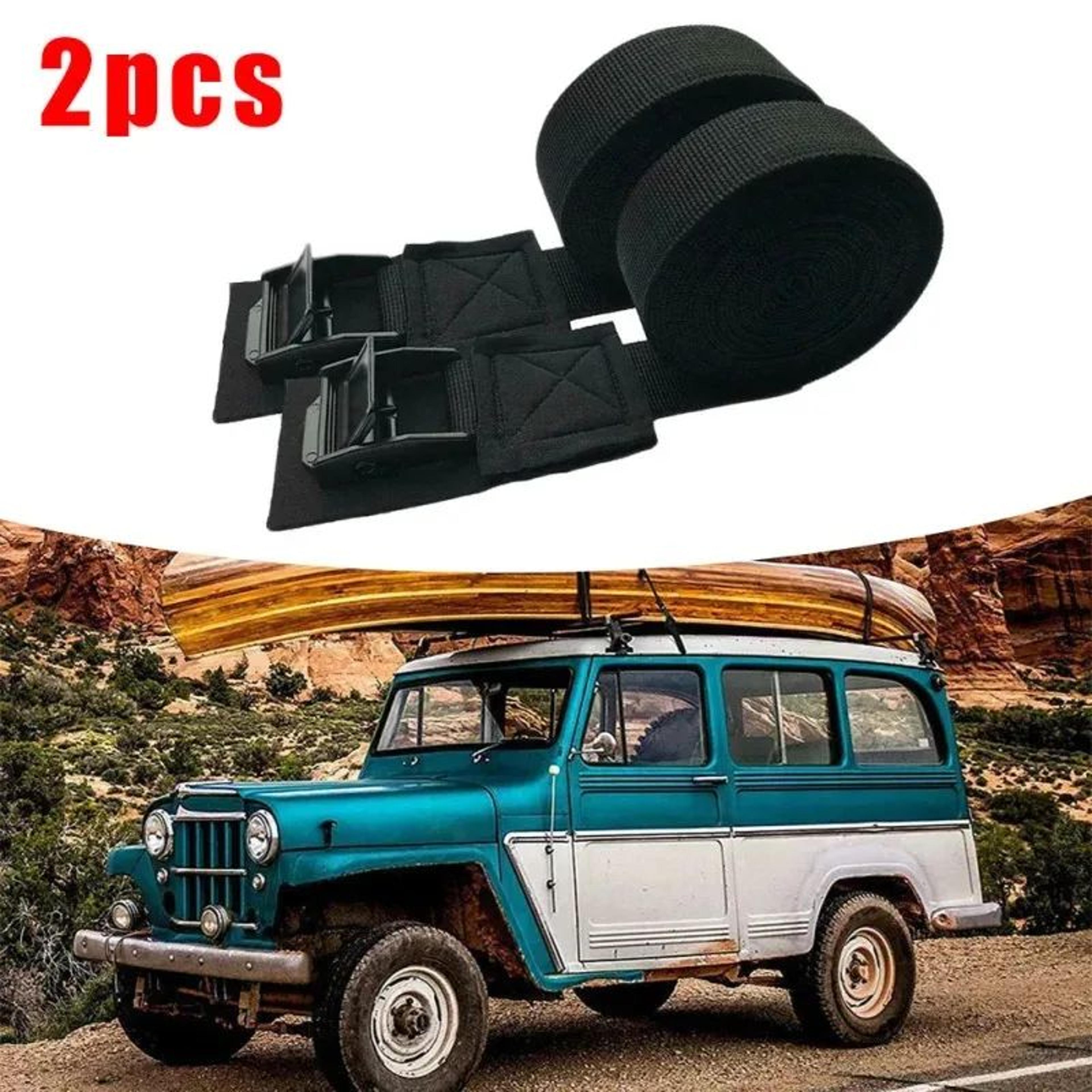 HeavyDuty Adjustable Ratchet TieDown Straps With Metal Buckle  2Pack Cargo  Luggage Securing Belts 1