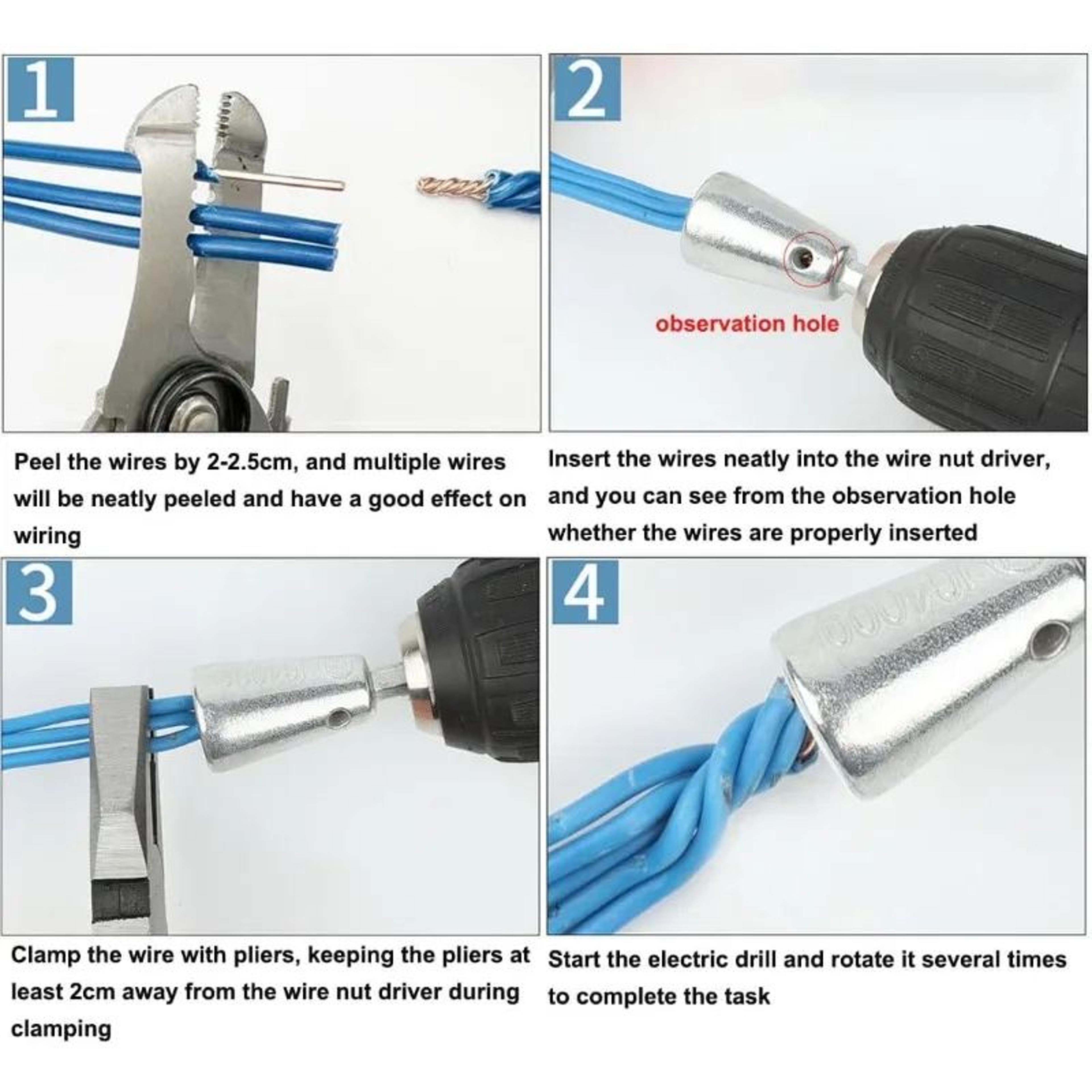 Electric Drill Wire Twisting Tool  Fast Secure Cable Connector For Electricians  DIY Projects 5
