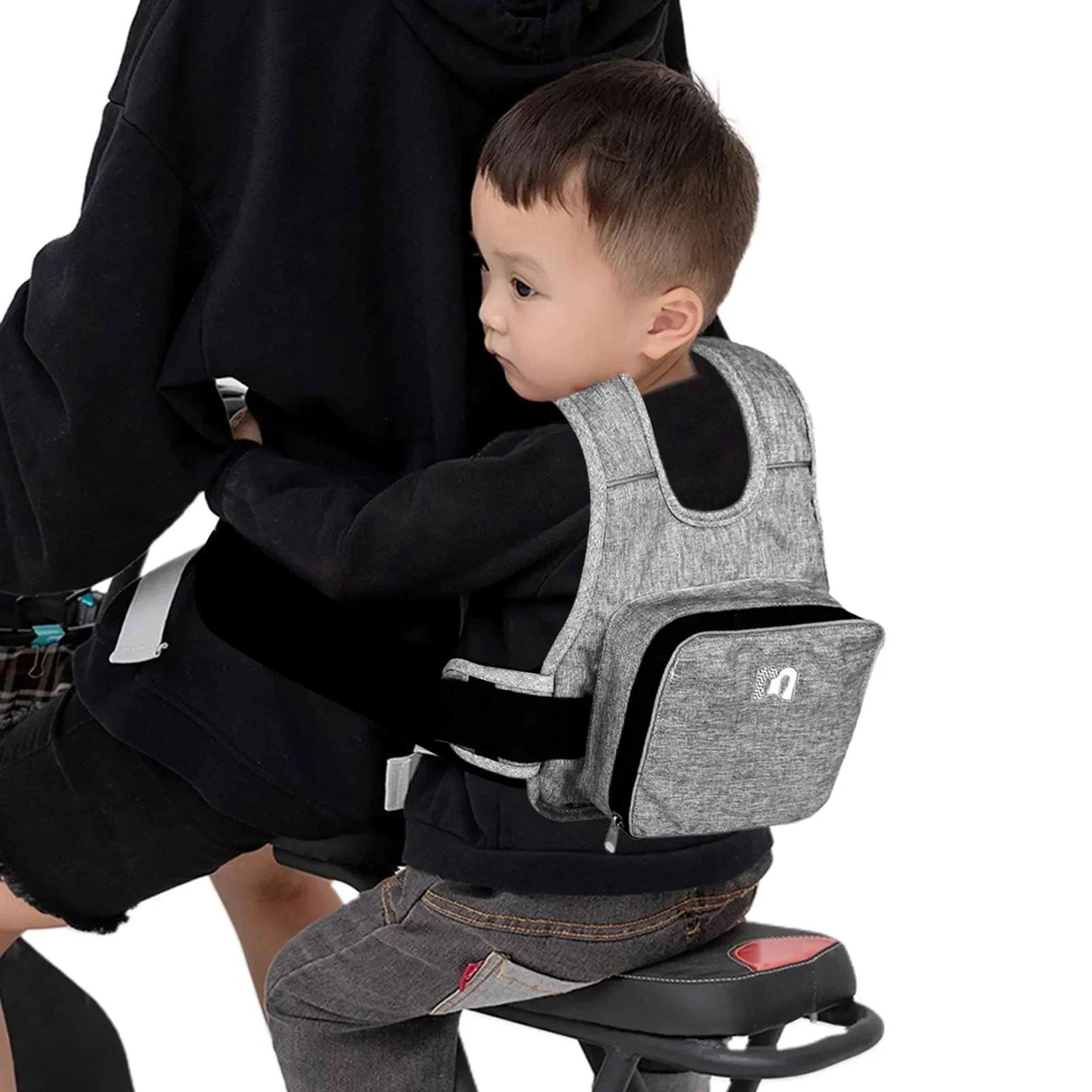 Universal Kids Motorcycle Safety Belt With Adjustable Harness  Reflective Grab Handle 1