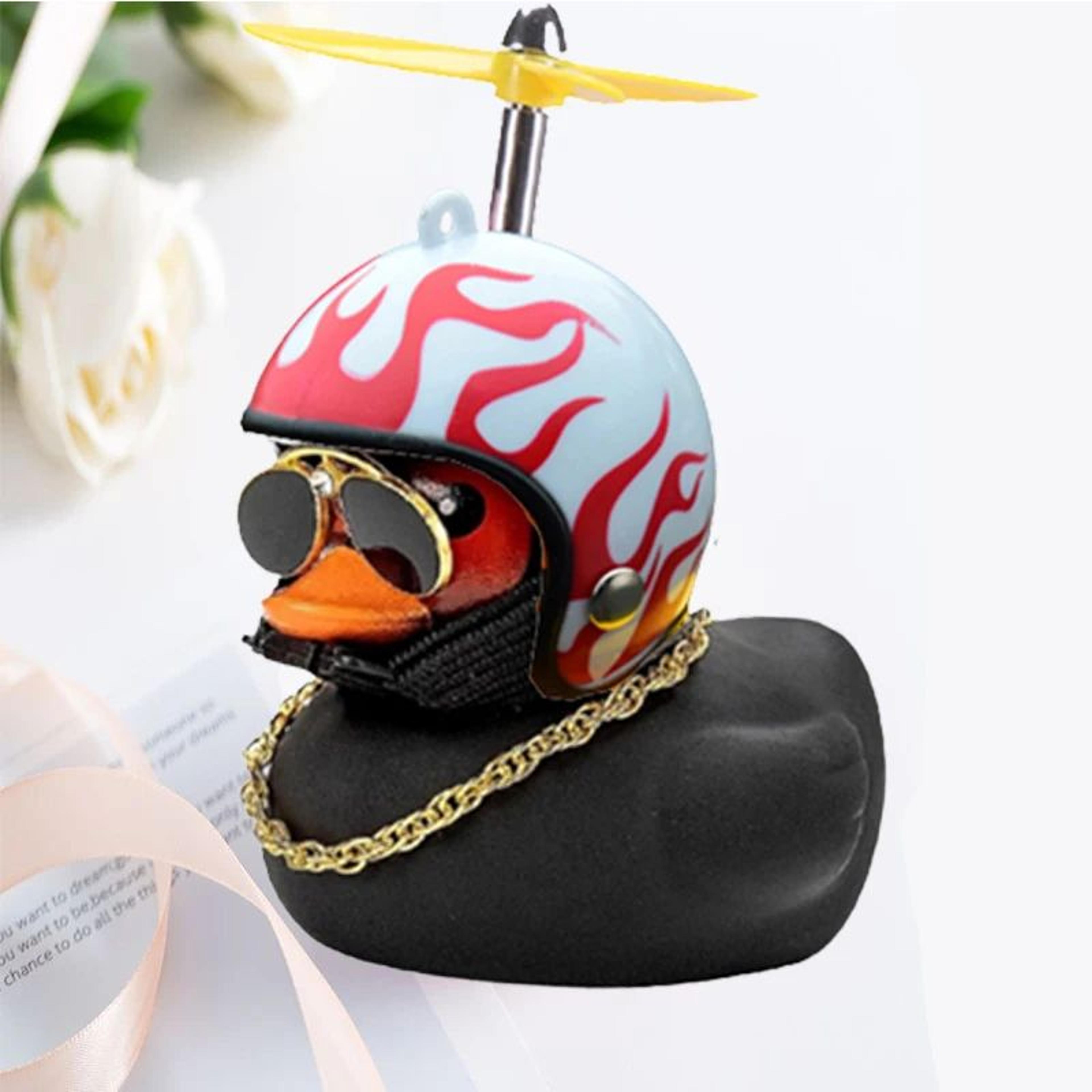 Helmeted Yellow Duck Bike Ornament  Cute Bike Duck Accessory For Cycling  Motorbike Decor 10