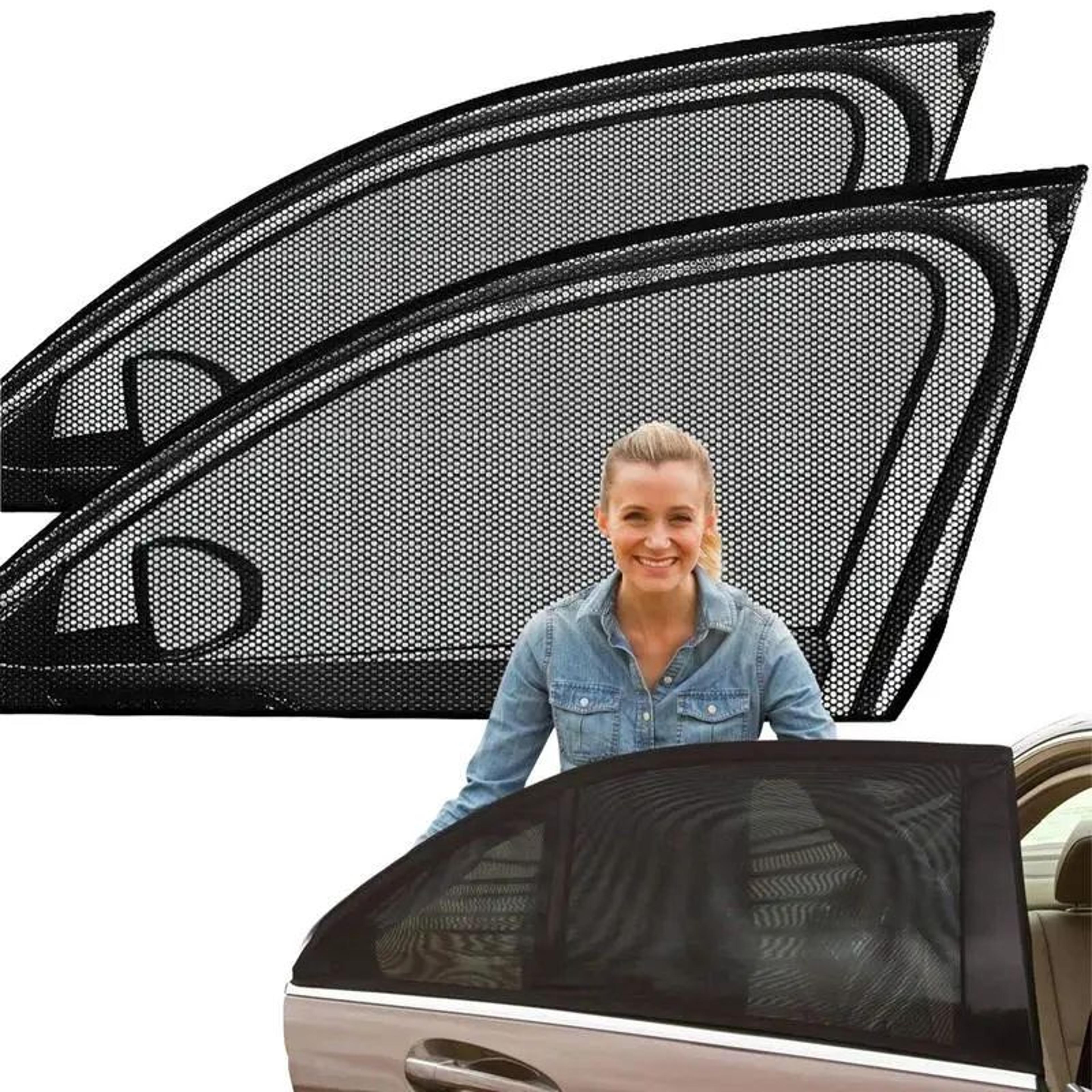 Universal Car Window Sunshade Curtains With Mosquito Mesh  UV  Insect Protection For SUVs And Cars 5