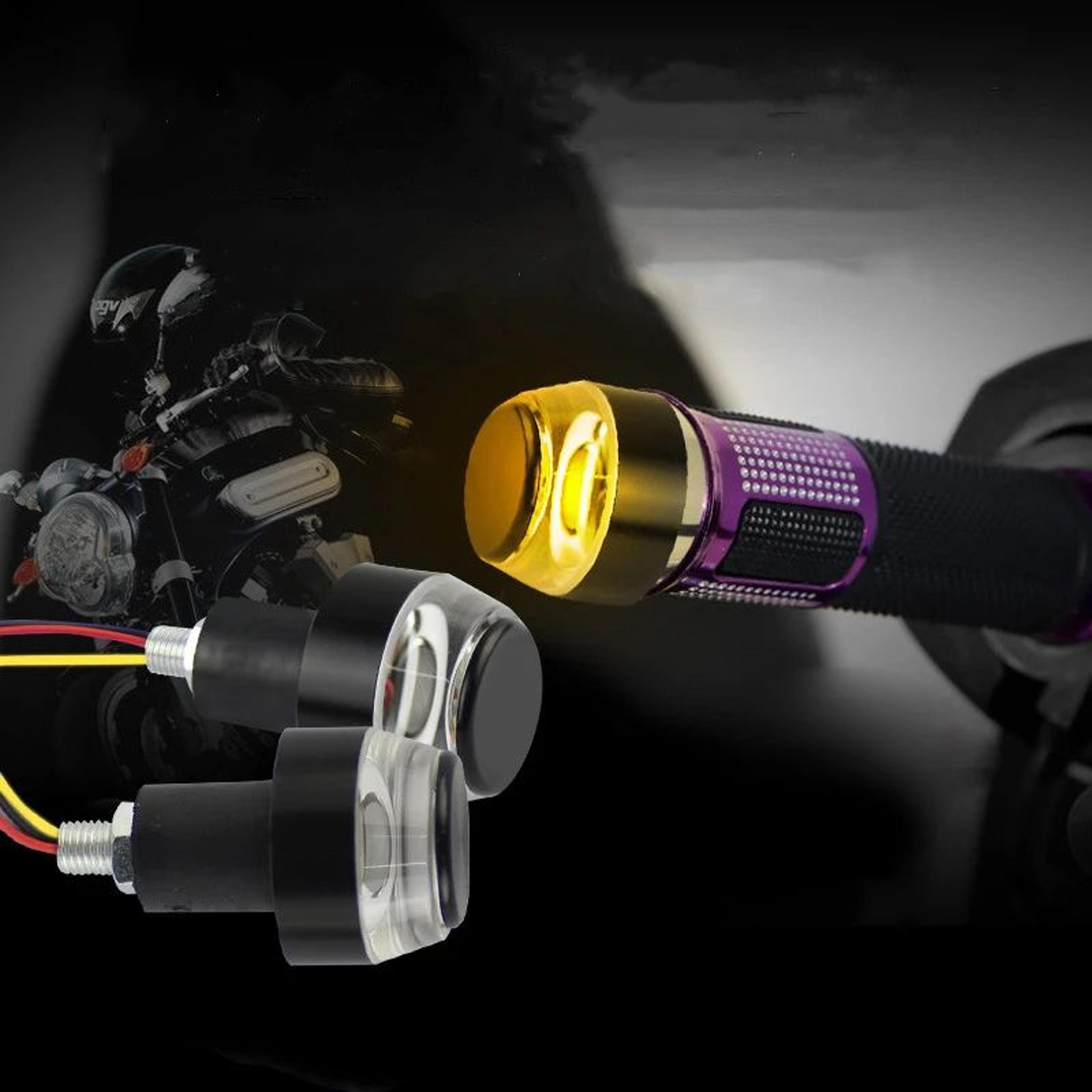 LED Handlebar End Turn Signals For Motorcycles  12V Universal BarEnd Blinkers 1