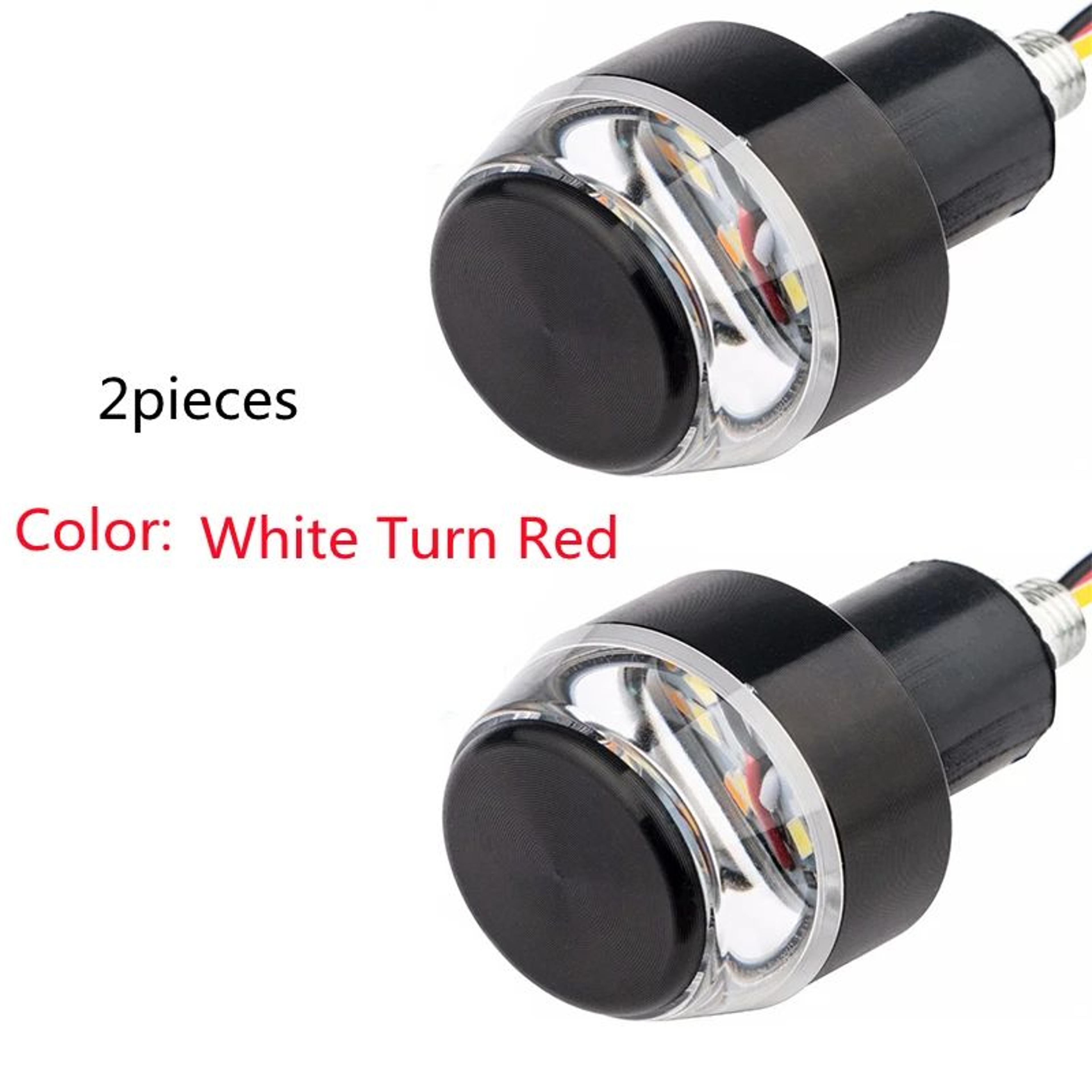 LED Handlebar End Turn Signals For Motorcycles  12V Universal BarEnd Blinkers 7