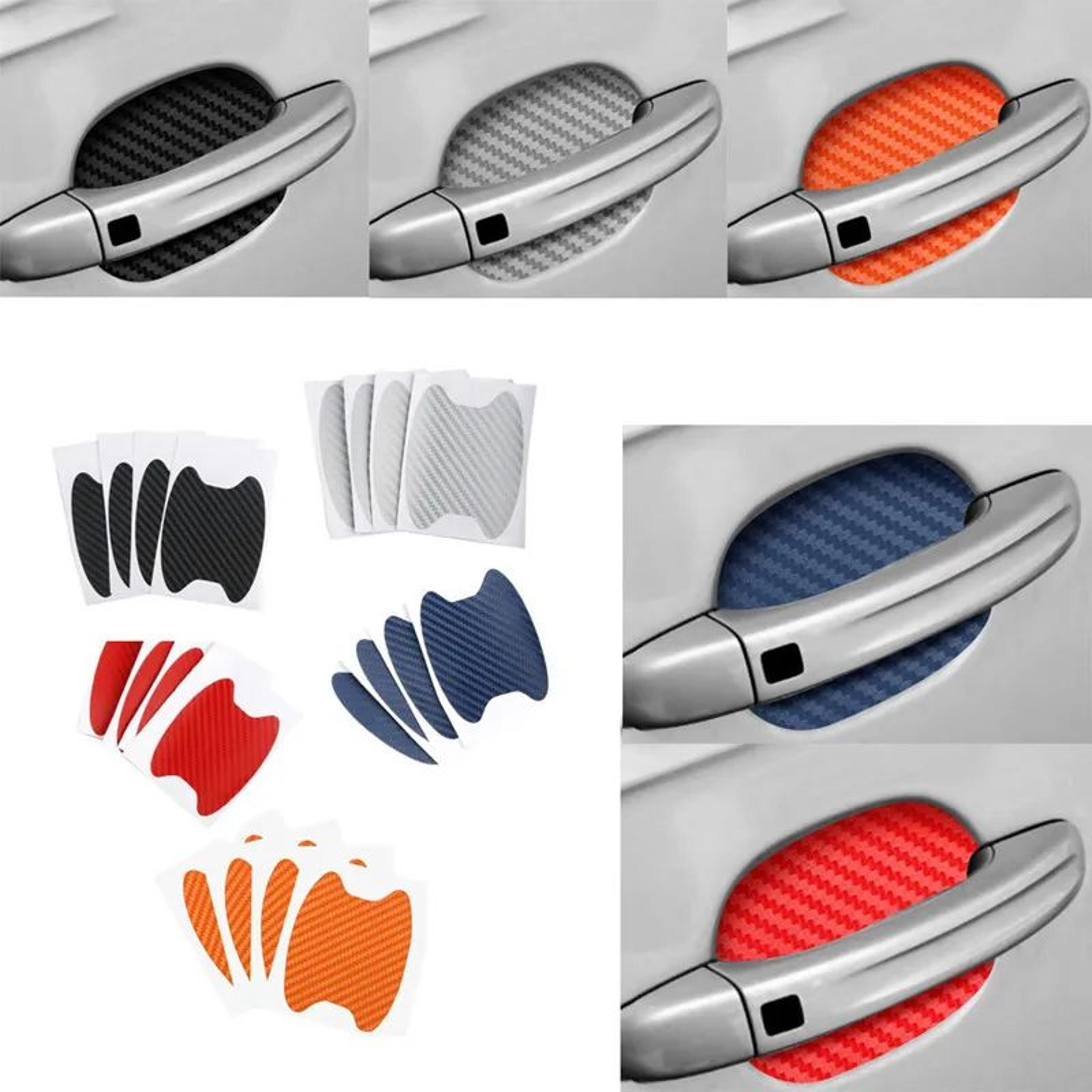 Carbon Fiber Car Door Handle Scratch Protector  4Piece Car Door Protection Film For Exterior Stylin 5