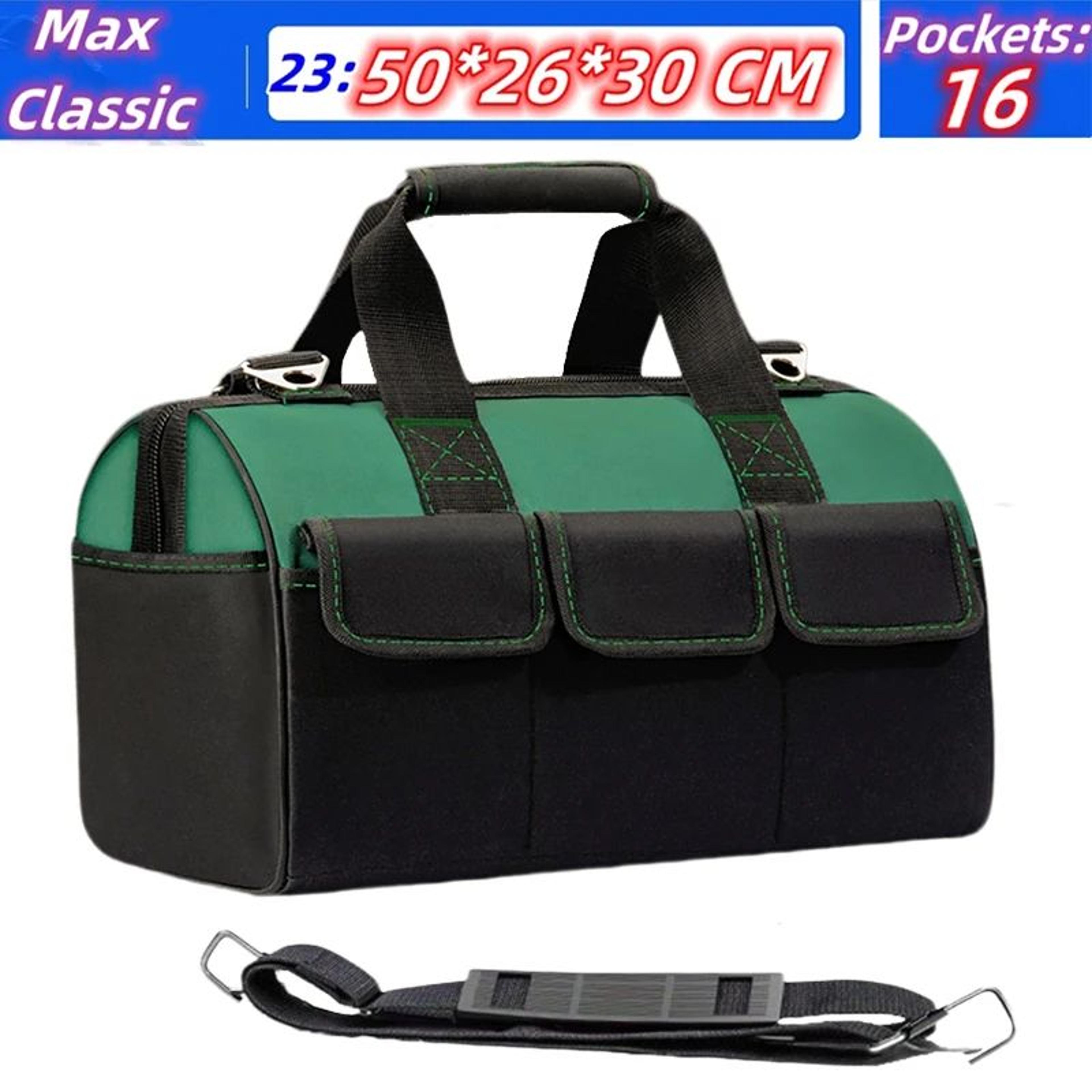 23Inch HeavyDuty Waterproof Tool Bag  Large Capacity Electrician  Tradesman Organizer 12