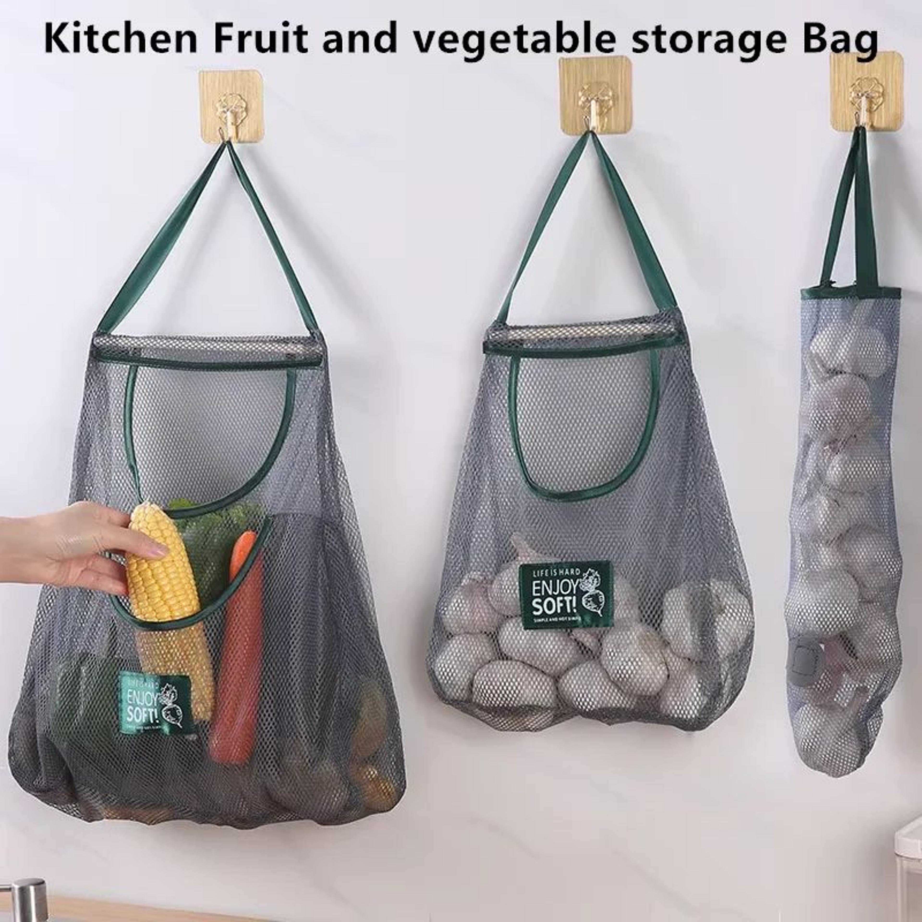 Reusable Hanging Mesh Produce Storage Bags For Fruits  Vegetables 0