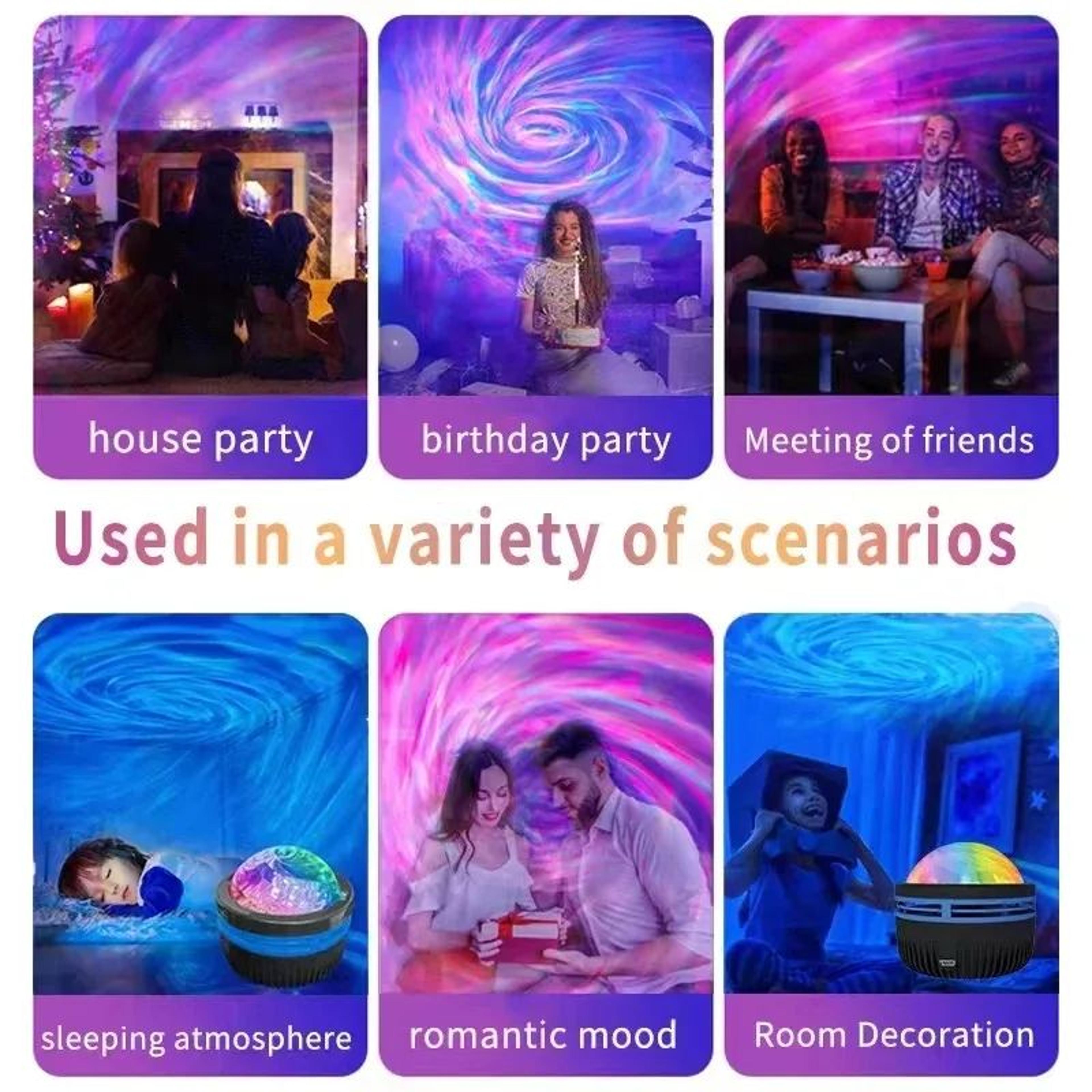 LED Galaxy Projector Night Light For Bedroom  Kids Room 5