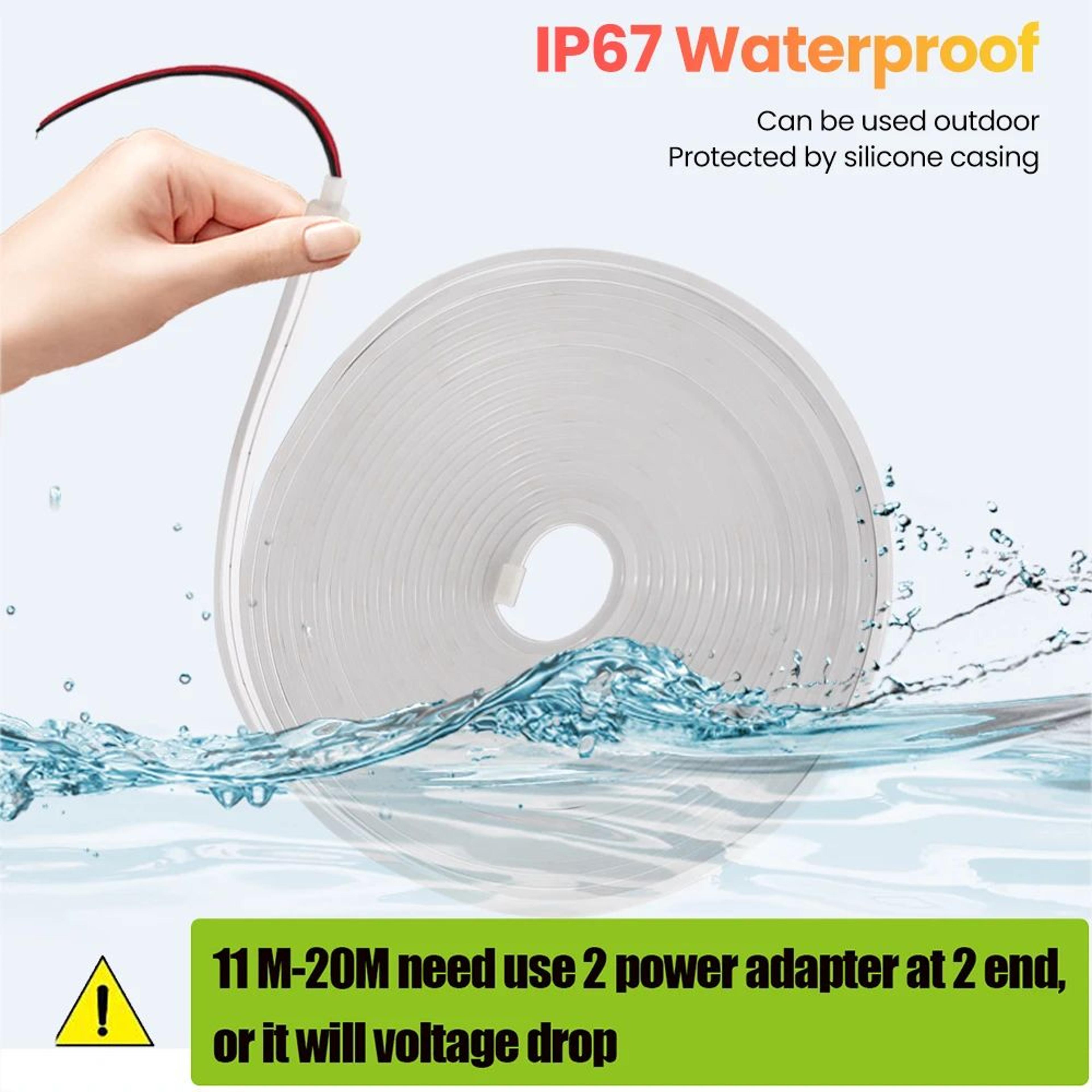 24V IP67 Waterproof Neon LED Strip Light 120M Silicone Neon Rope For TV Backlight  Home Decor 1