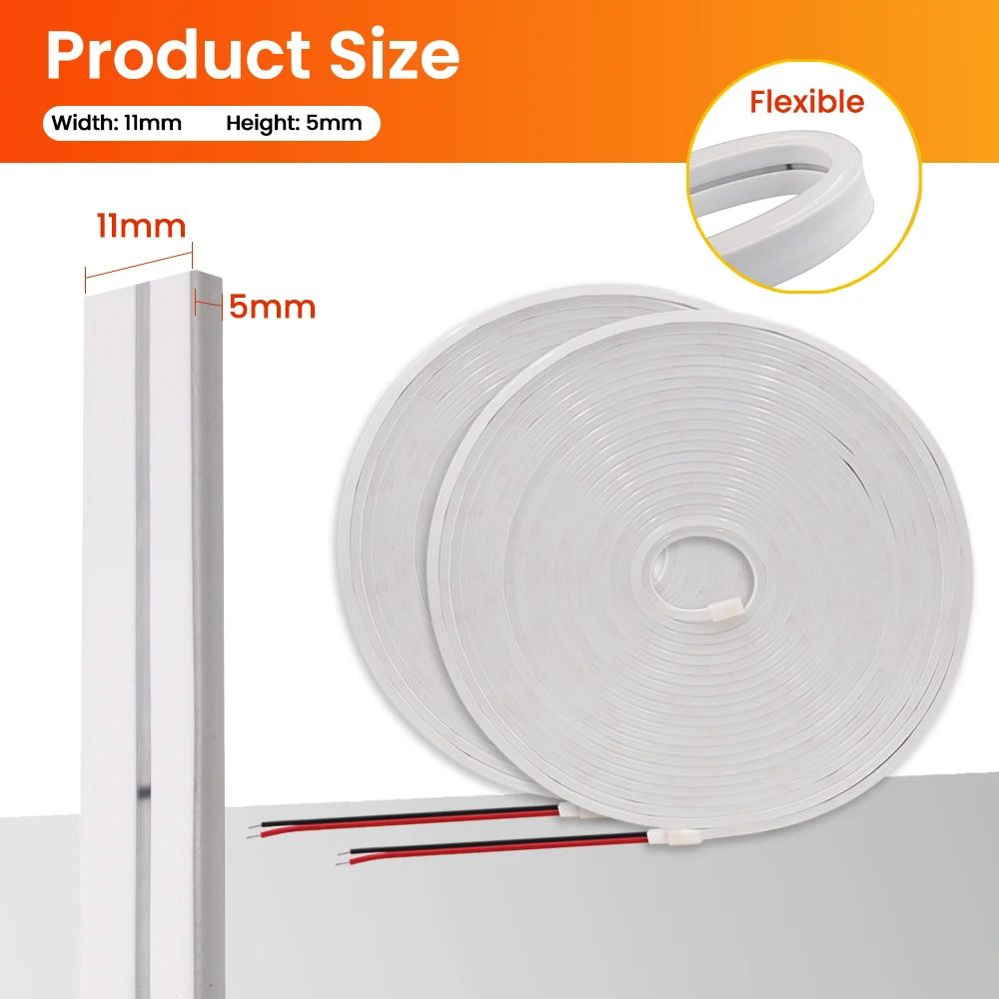 24V IP67 Waterproof Neon LED Strip Light 120M Silicone Neon Rope For TV Backlight  Home Decor 4